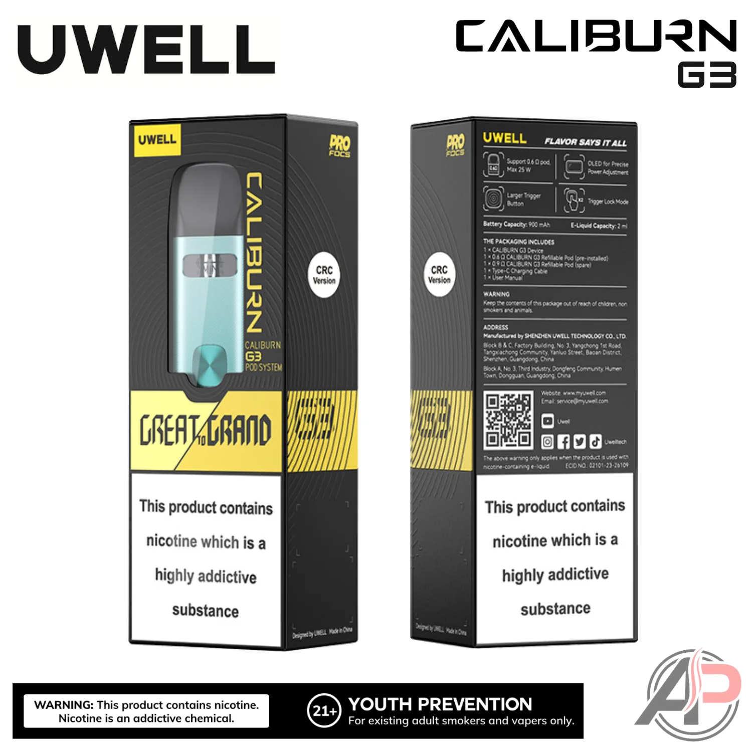 Uwell Caliburn G3 Pod System Starter Kit Device - Image 3