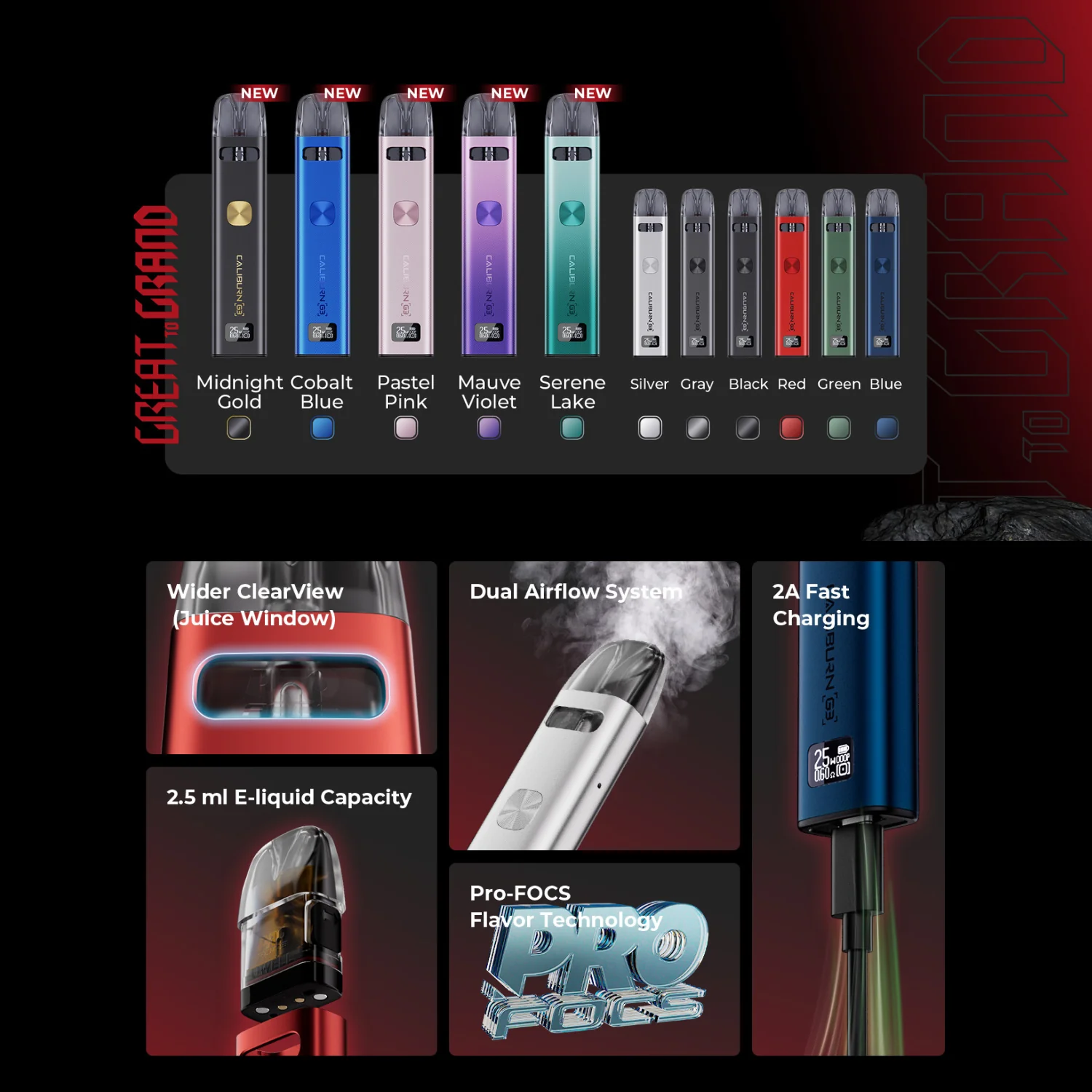 Uwell Caliburn G3 Pod System Starter Kit Device - Image 5