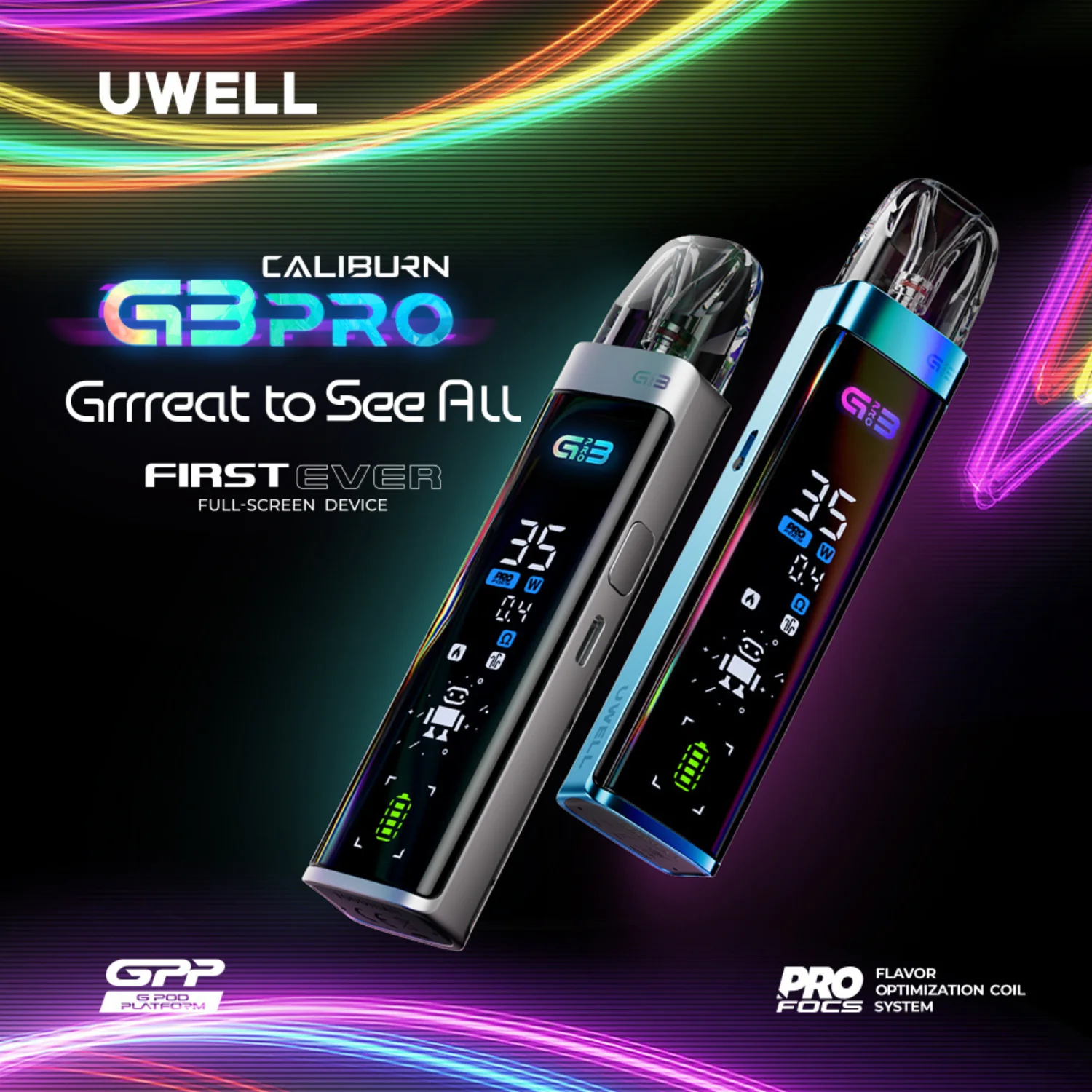 Uwell Caliburn G3 Pro Pod System Starter Kit Device - Image 2