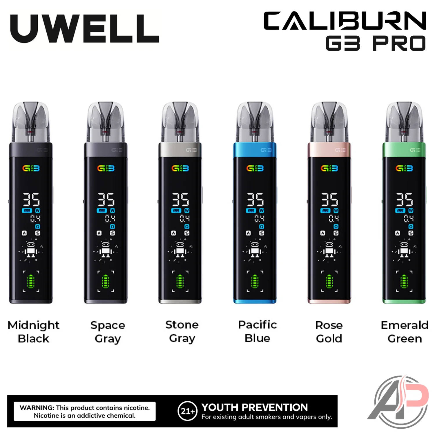 Uwell Caliburn G3 Pro Pod System Starter Kit Device - Image 8