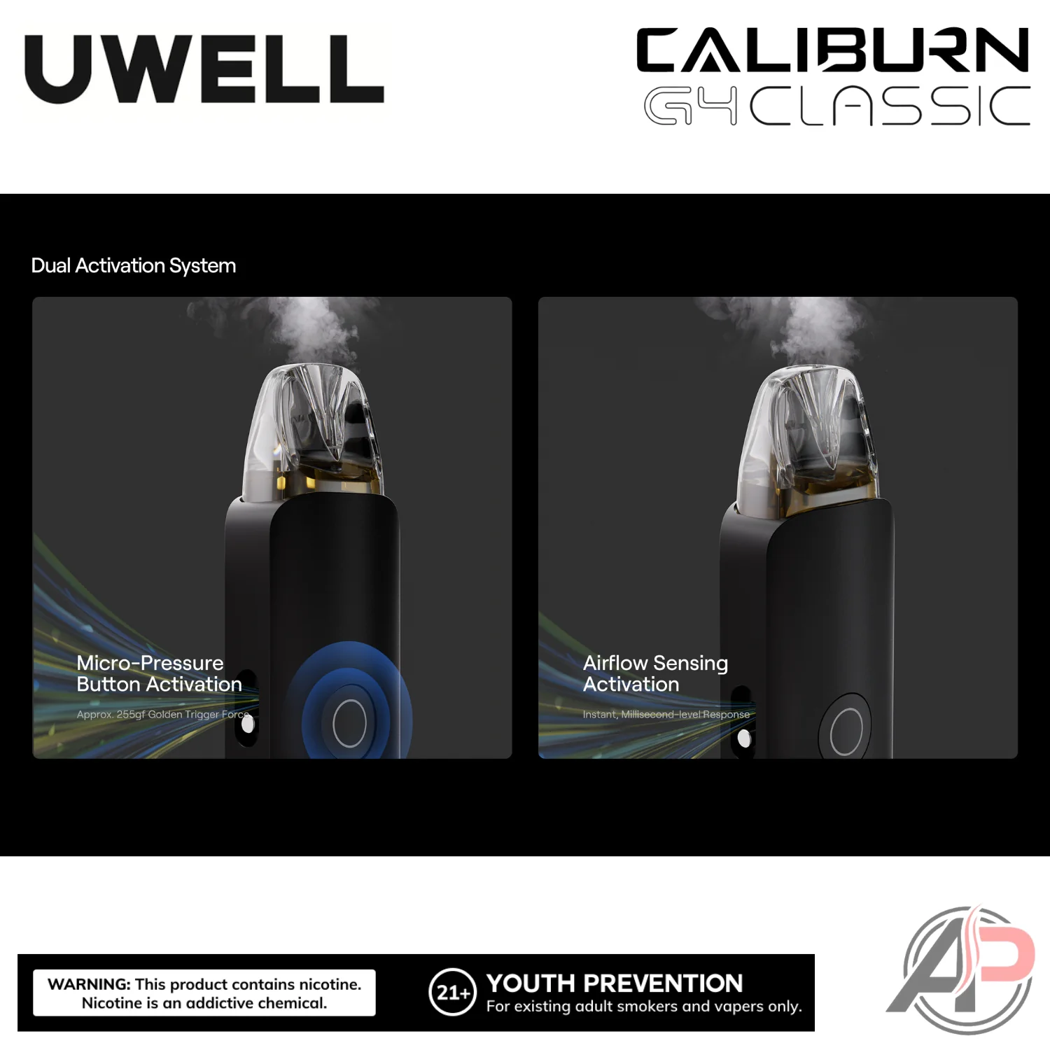 Uwell Caliburn G4 Classic Pod System Starter Kit Device - Image 10