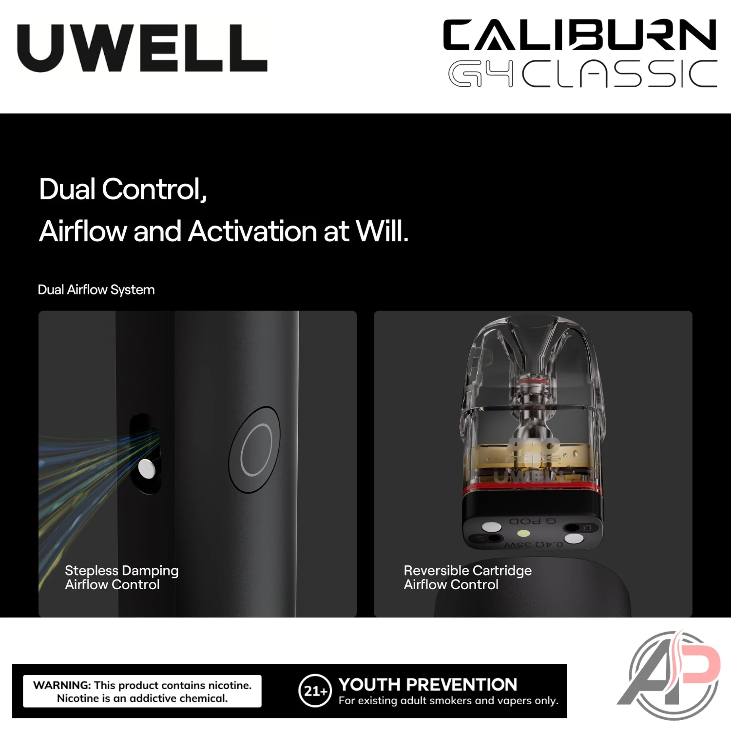 Uwell Caliburn G4 Classic Pod System Starter Kit Device - Image 9