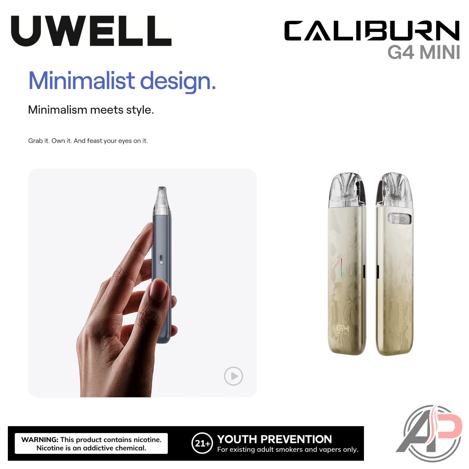 Uwell Caliburn G4 Mini Pods System Starter Kit Device - Image 5