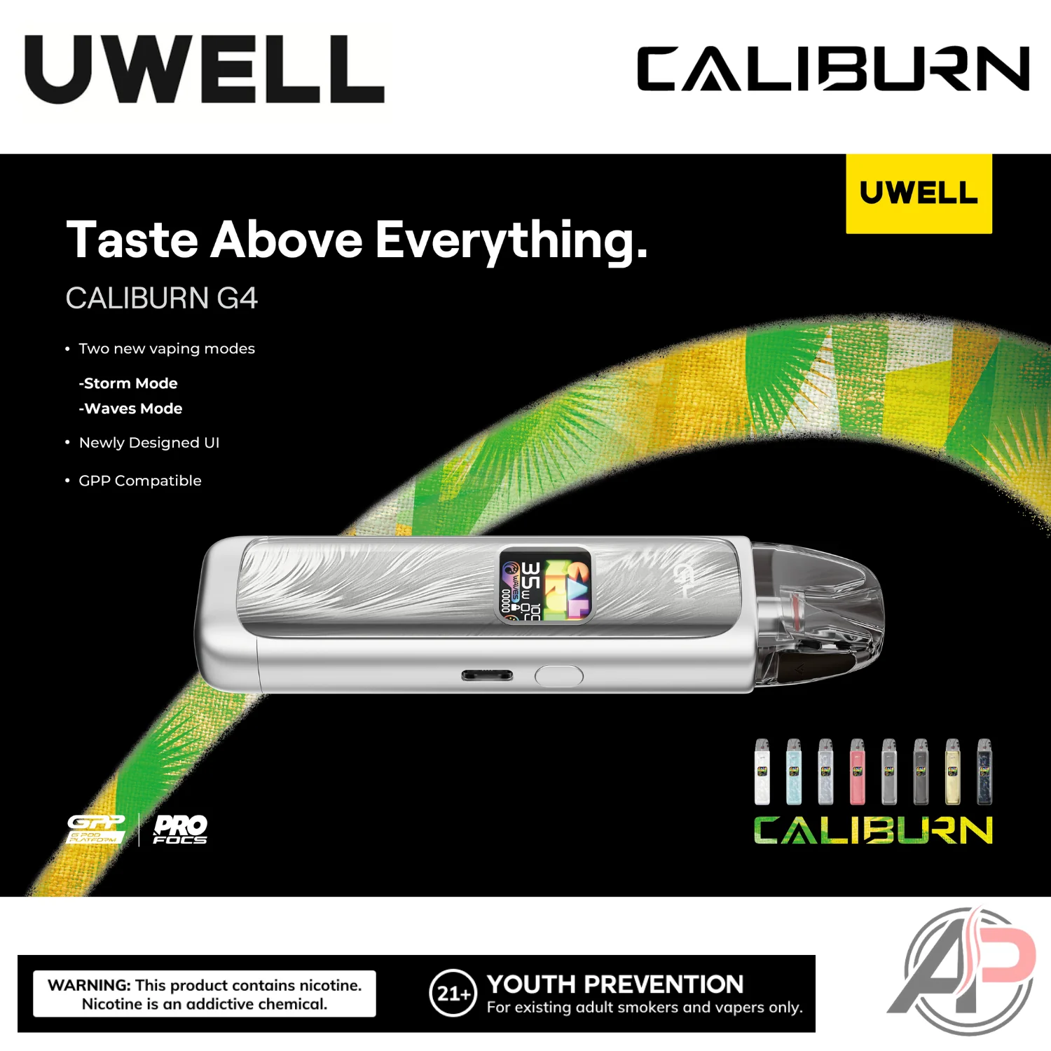 Uwell Caliburn G4 Pod System Starter Kit Device - Image 3