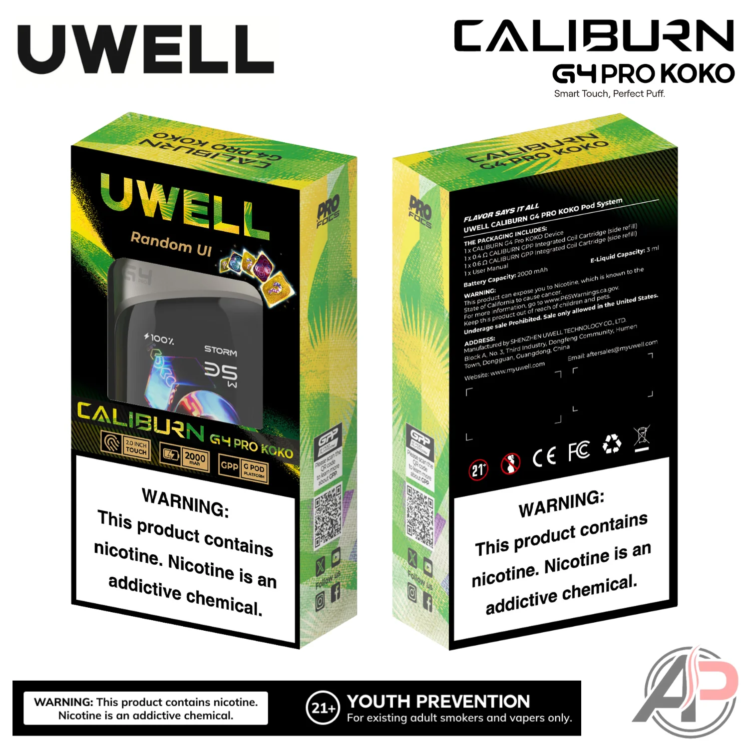 Uwell Caliburn G4 Pro Koko 35W Pod System Starter Kit Device - Image 3