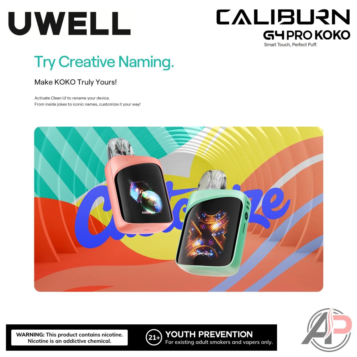 Uwell Caliburn G4 Pro Koko 35W Pod System Starter Kit Device - Image 4