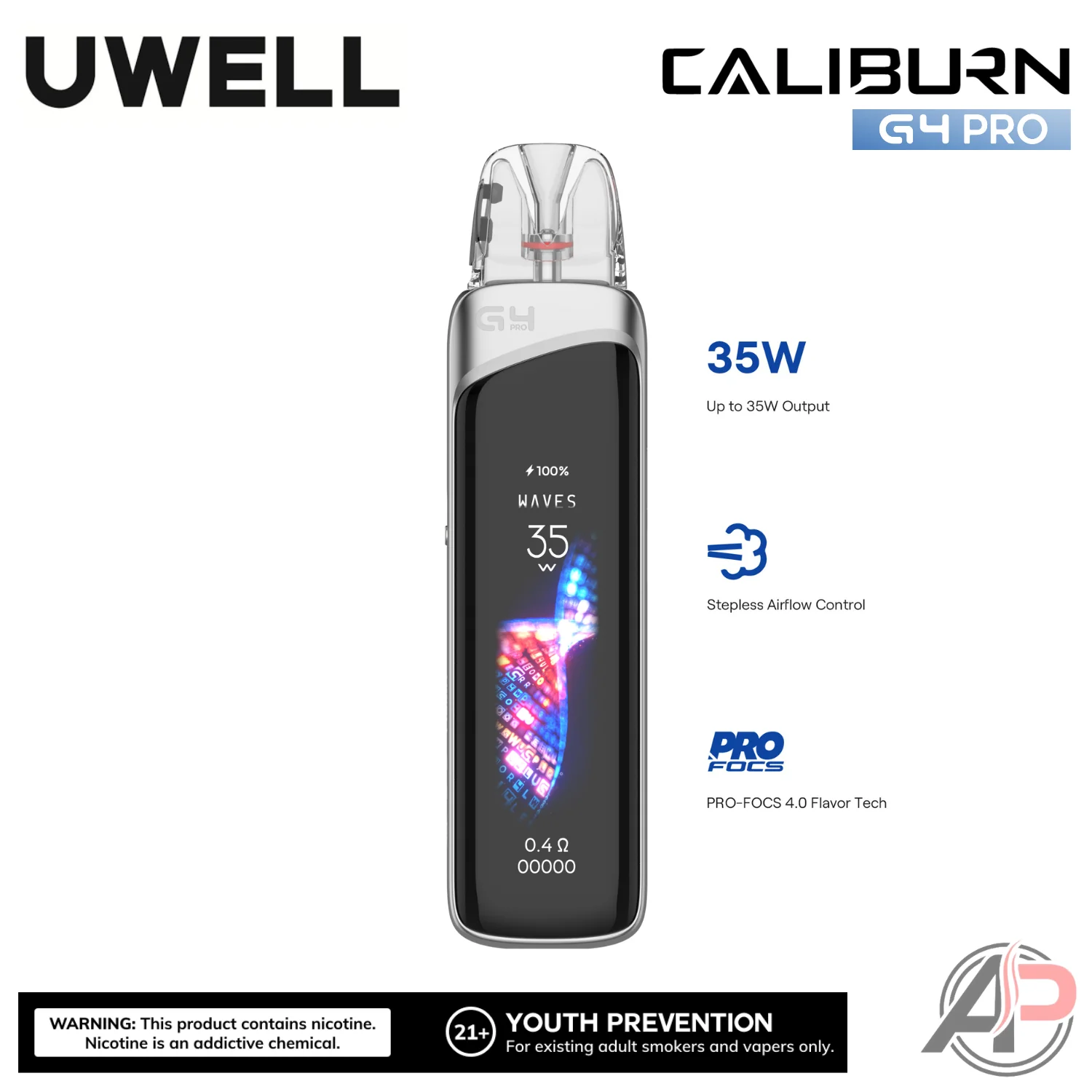 Uwell Caliburn G4 Pro Pod System Starter Kit Device - Image 10
