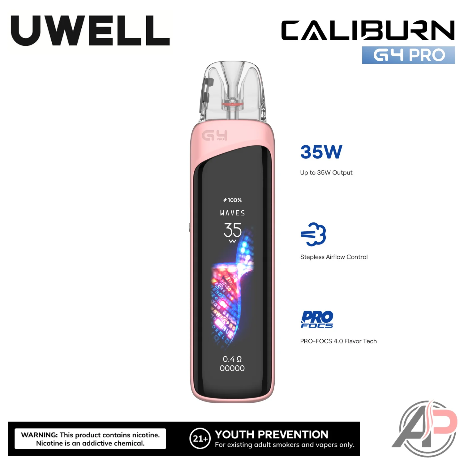 Uwell Caliburn G4 Pro Pod System Starter Kit Device - Image 5