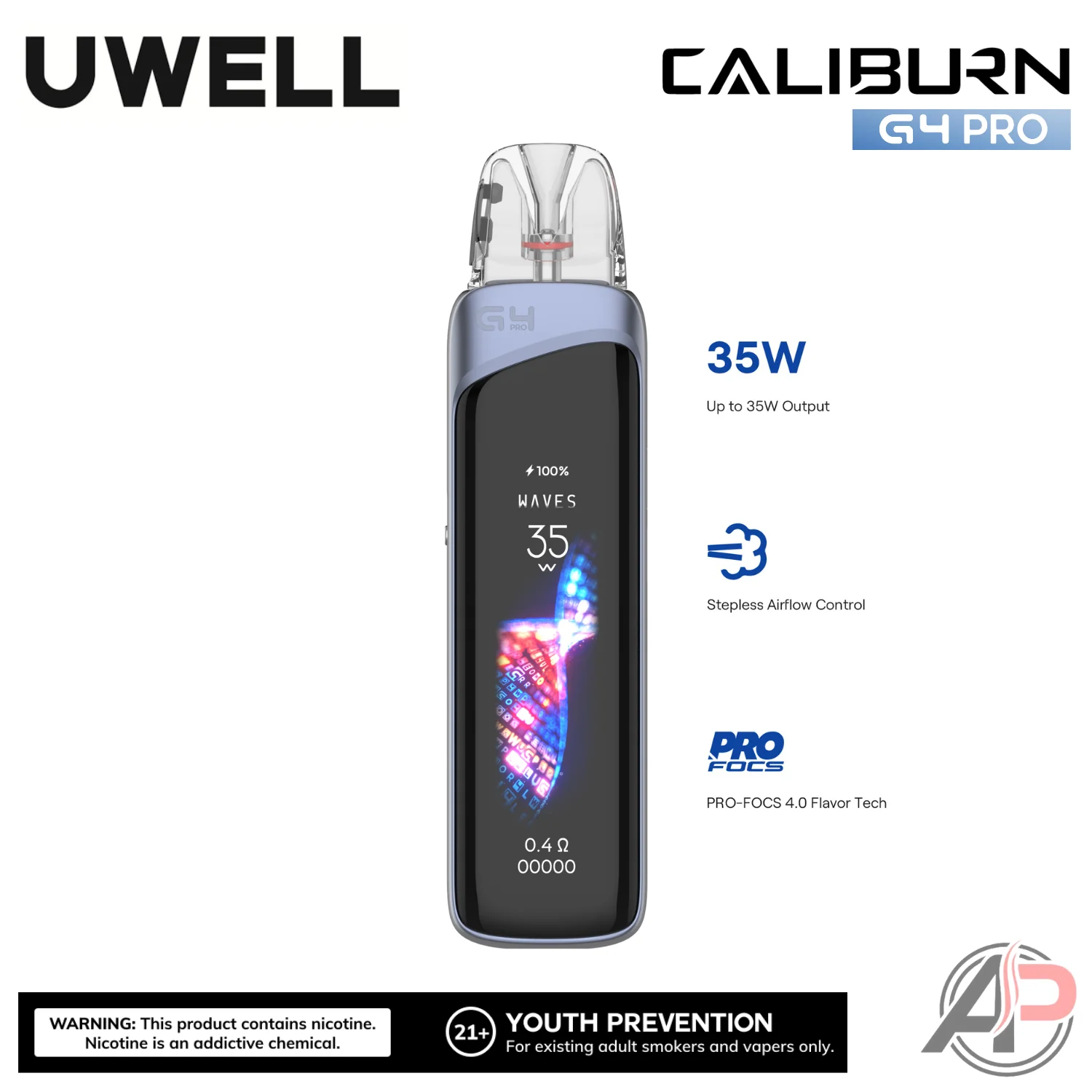 Uwell Caliburn G4 Pro Pod System Starter Kit Device - Image 6