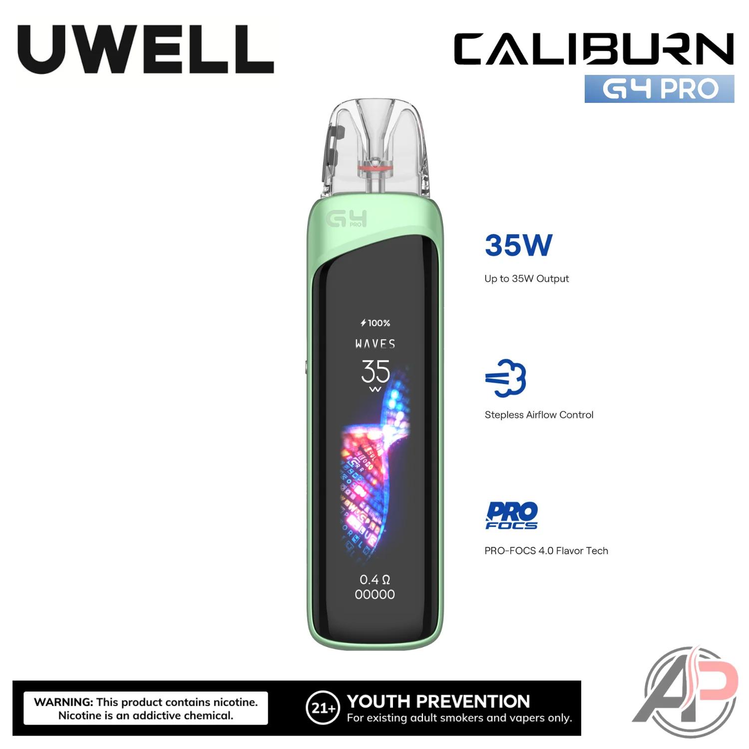 Uwell Caliburn G4 Pro Pod System Starter Kit Device - Image 9