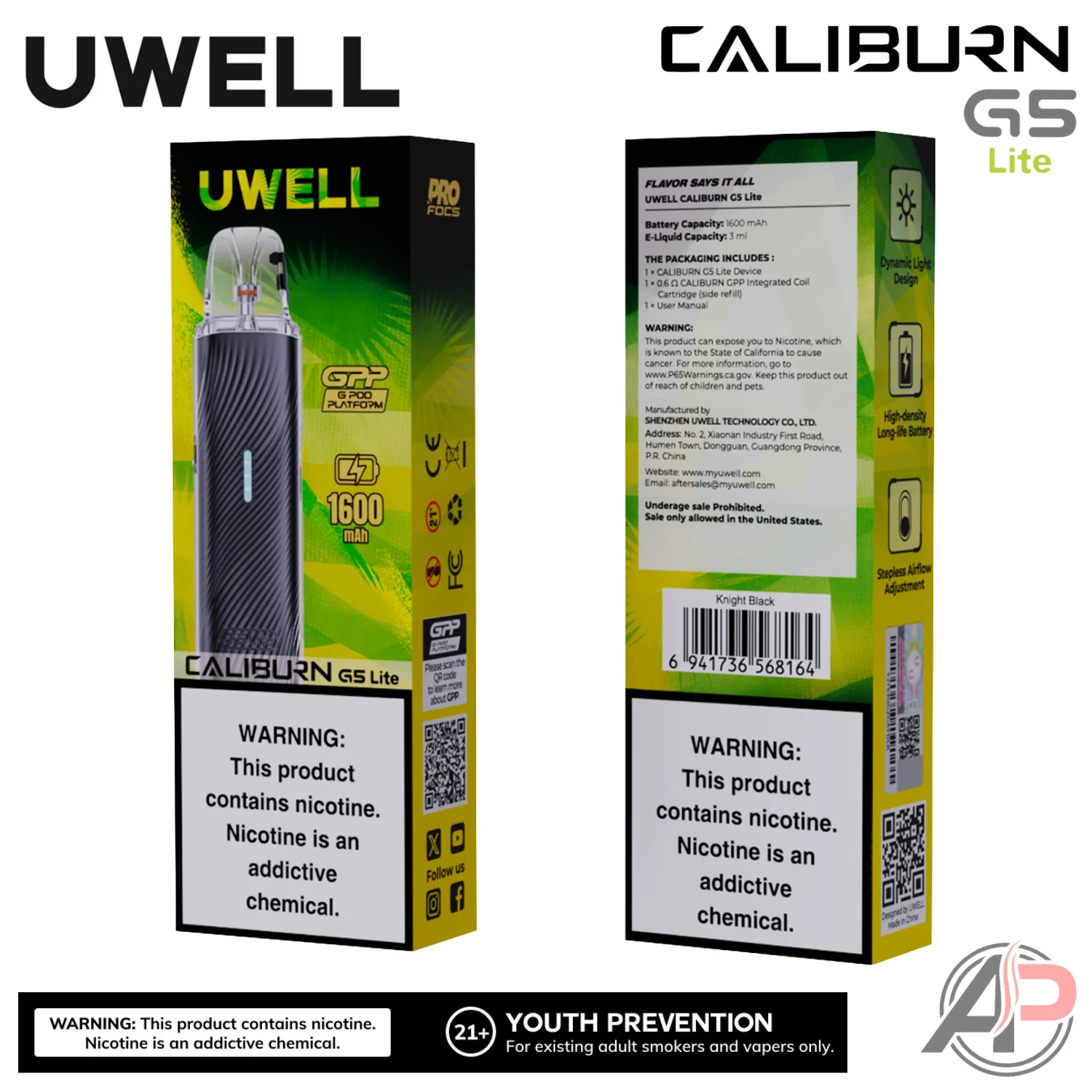 Uwell Caliburn G5 Lite Pod System Starter Kit Device - Image 8