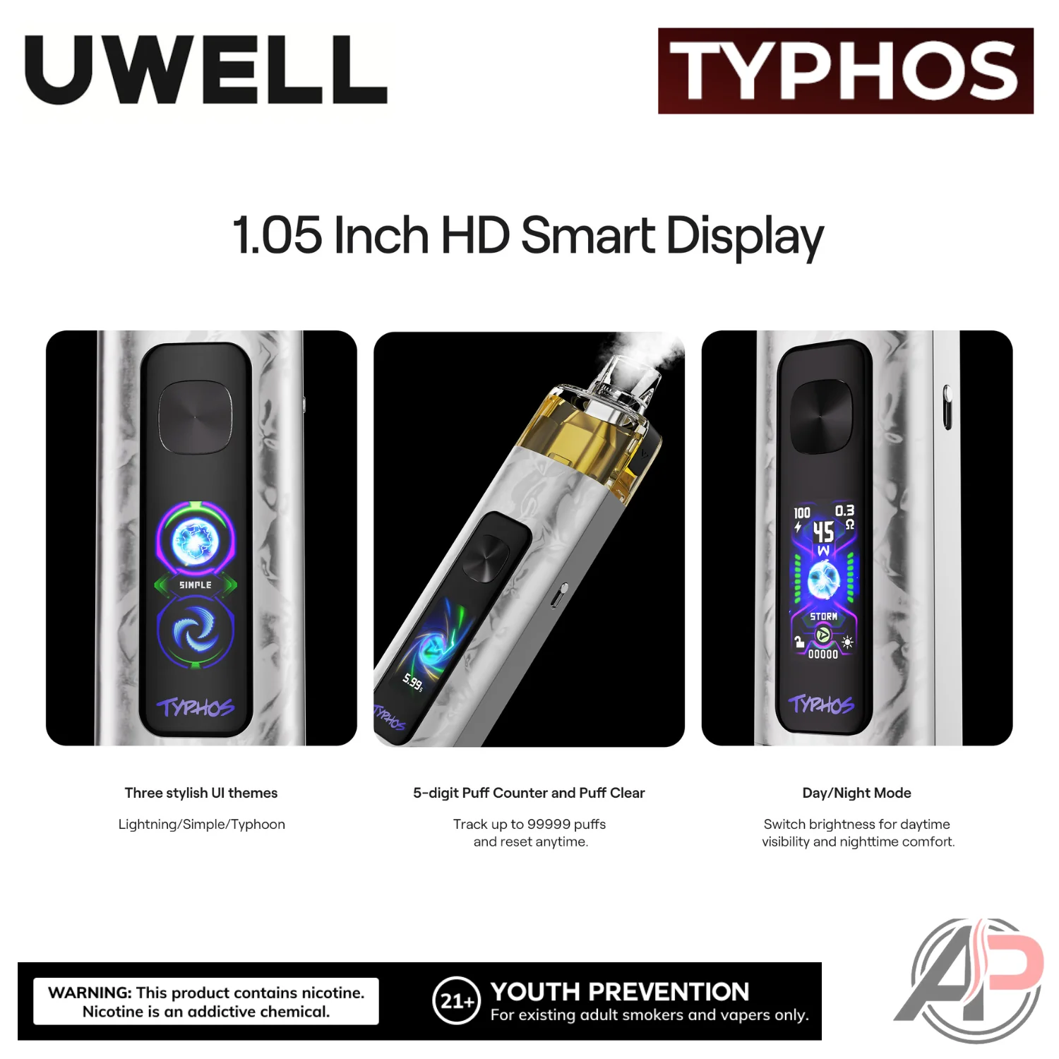 Uwell Typhos Pod System Starter Kit Device - Image 6