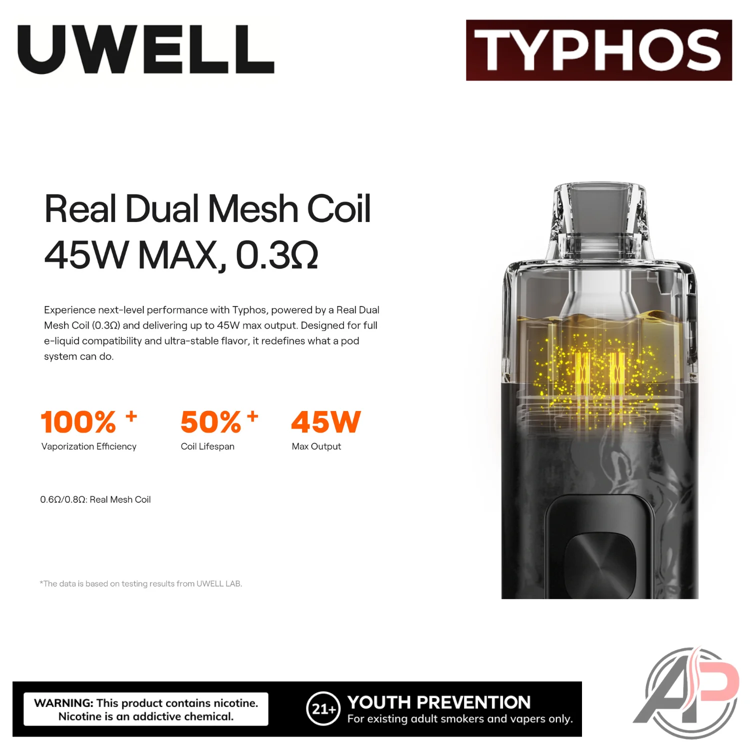 Uwell Typhos Pod System Starter Kit Device - Image 7