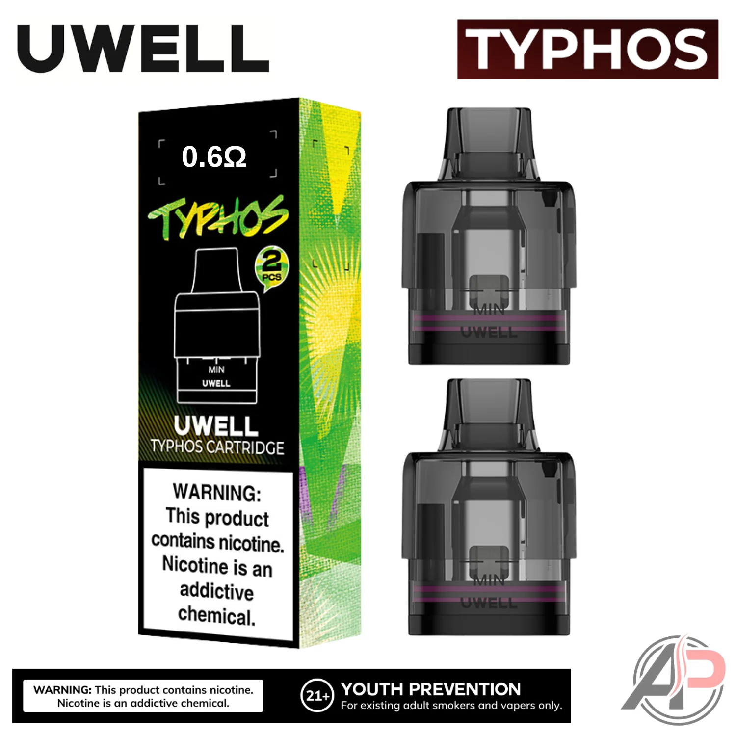 Uwell Typhos Replacement Cartridges 2 Pack - Image 2