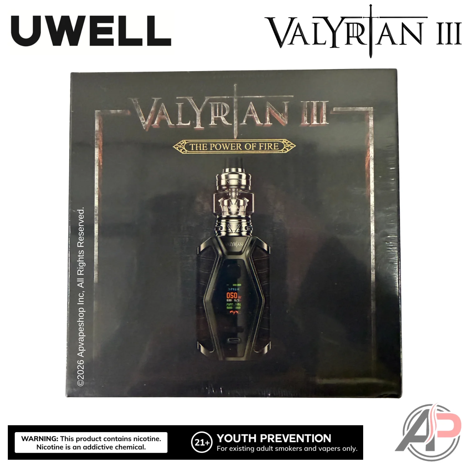 Uwell Valyrian 3 200W Box Mod Starter Kit Device - Image 3