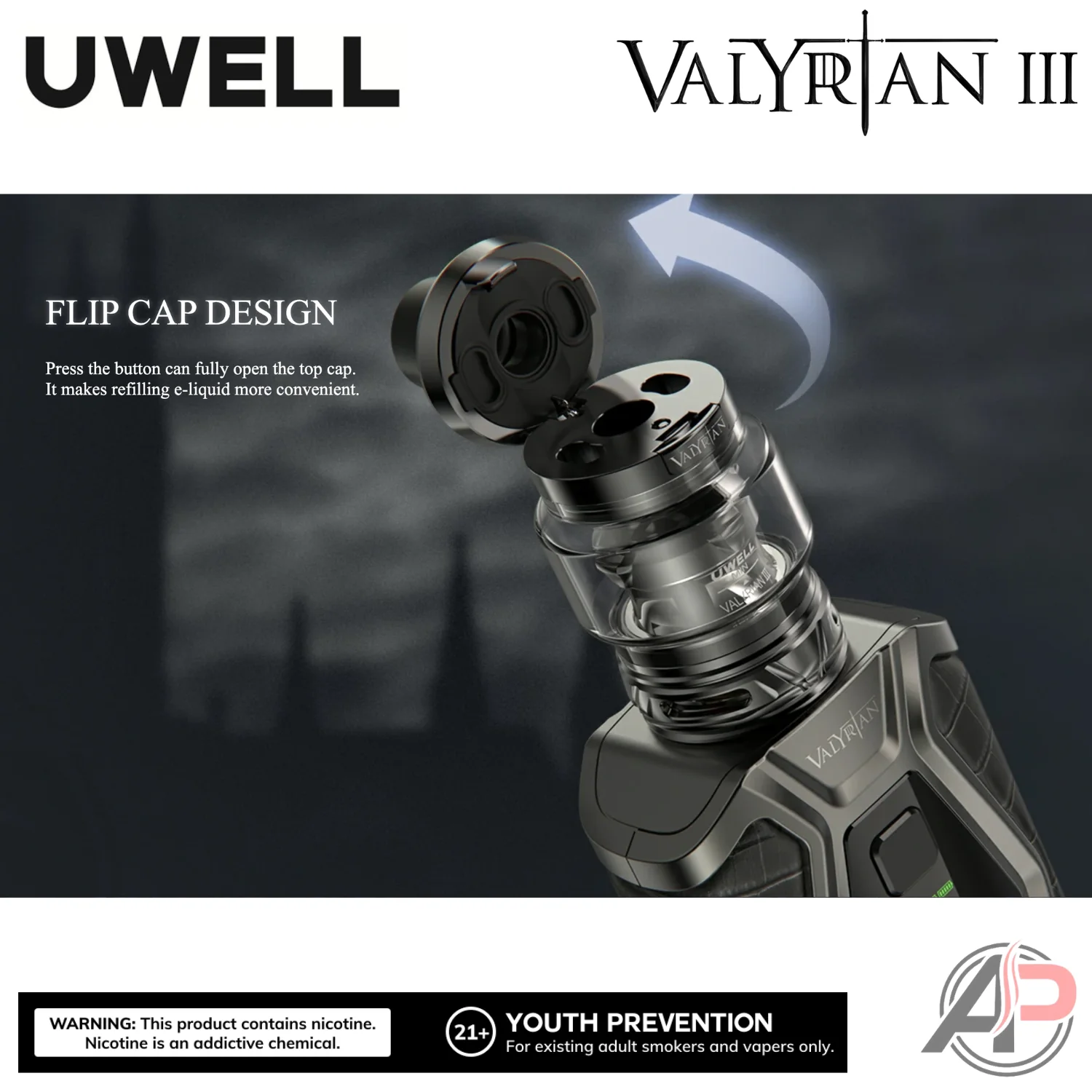 Uwell Valyrian 3 200W Box Mod Starter Kit Device - Image 8