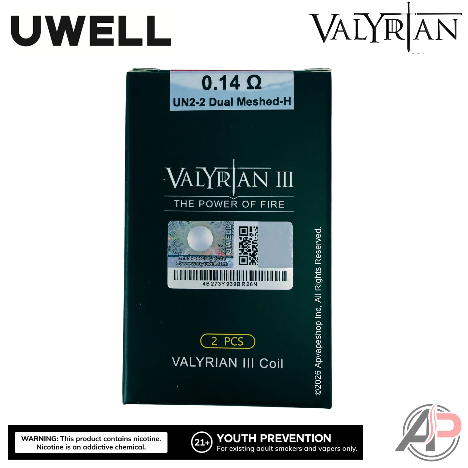 Uwell Valyrian 3 Replacement Coils 2 Pack - Image 3