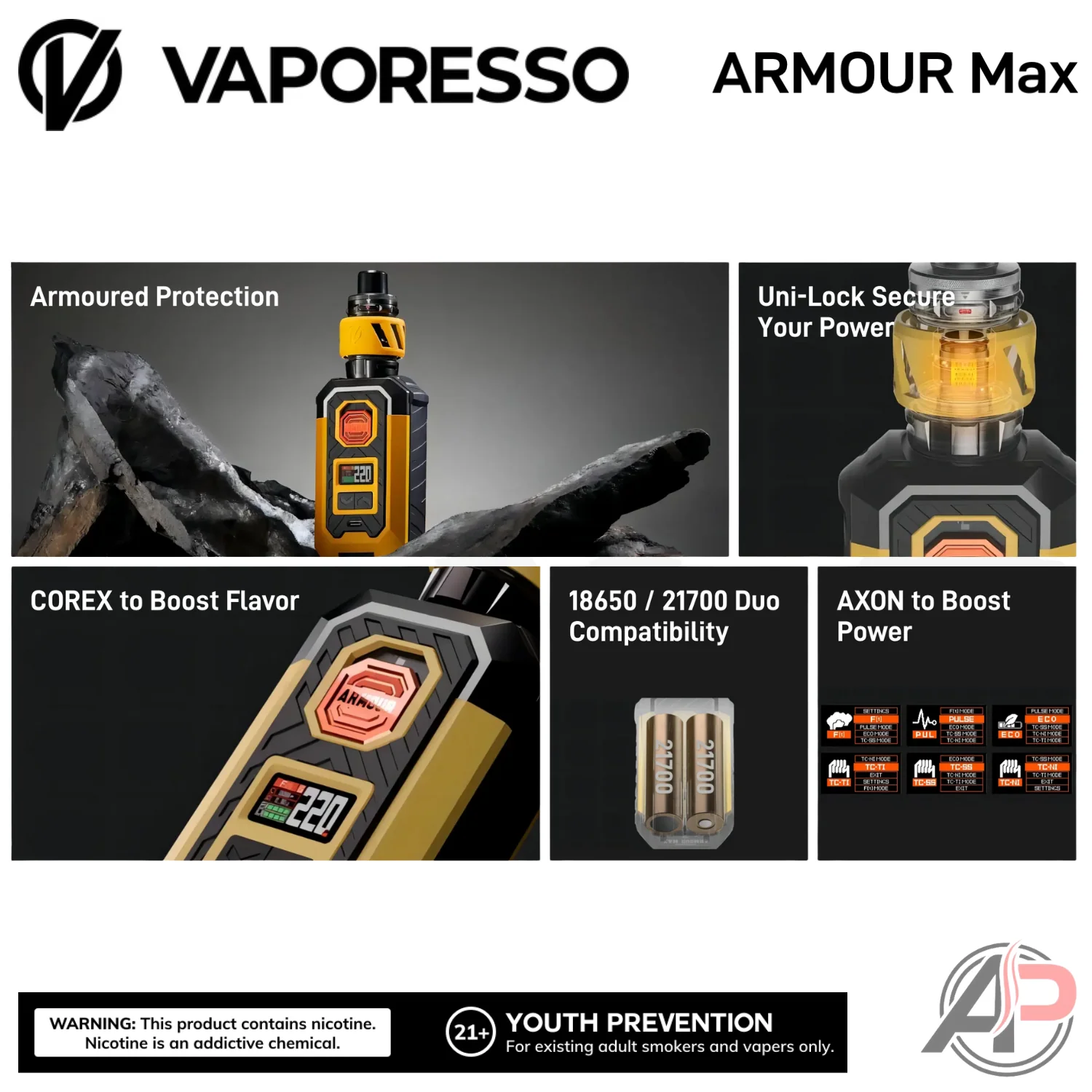 Vaporesso Armour Max 220w Mod Starter Kit - Image 2
