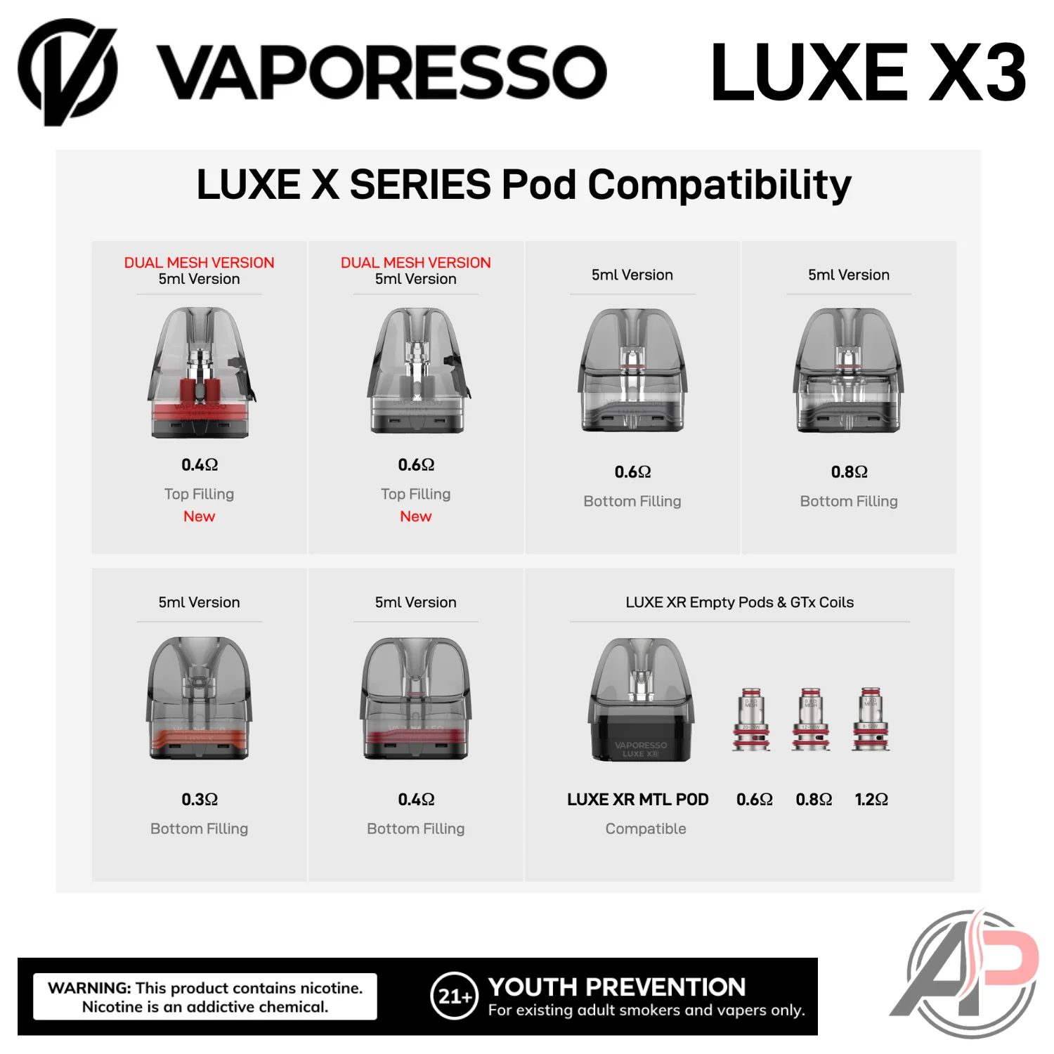 Vaporesso Luxe X3 45w Pod System Starter Kit Device - Image 6