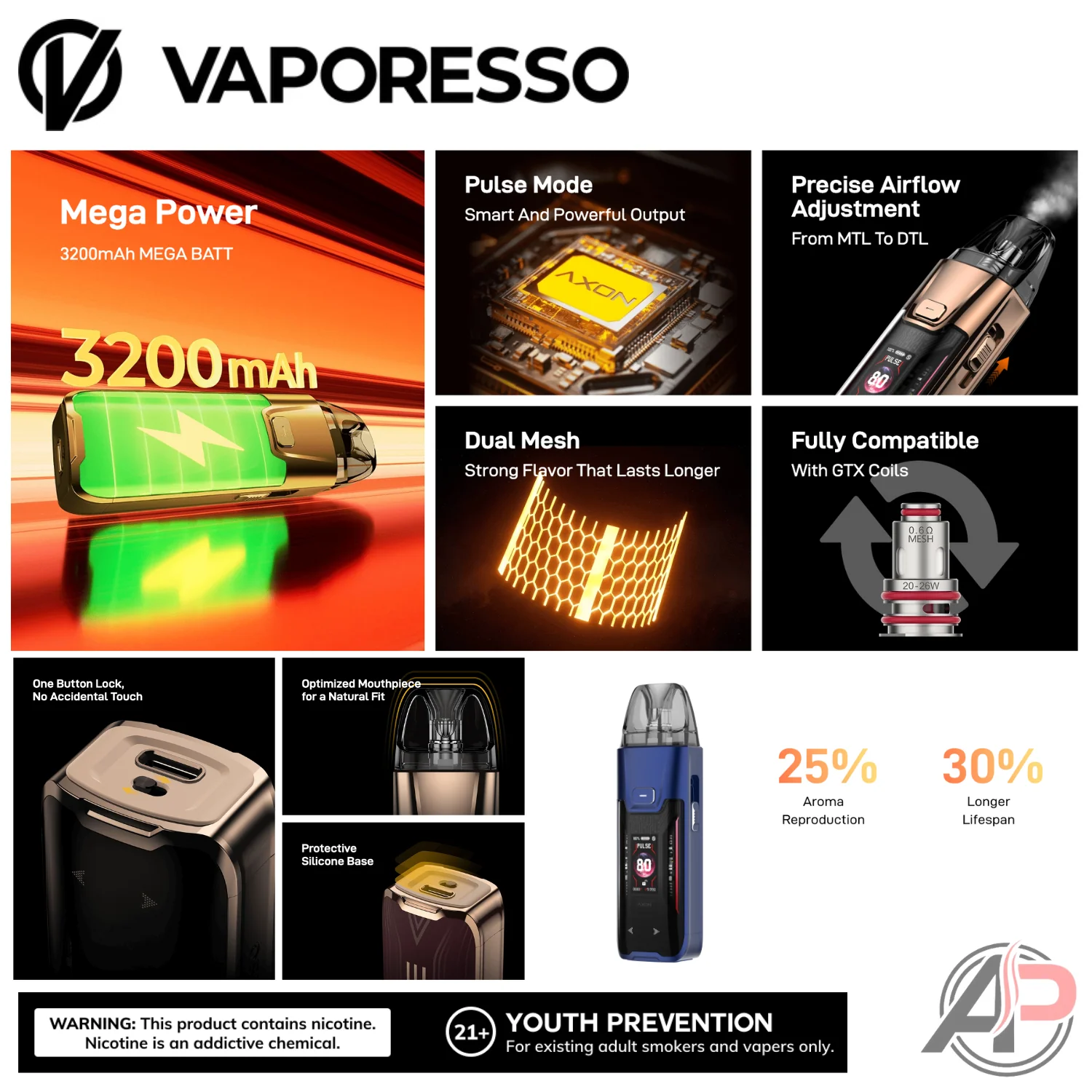 Vaporesso Luxe XR Max 2 Pod System Starter Kit Device - Image 3