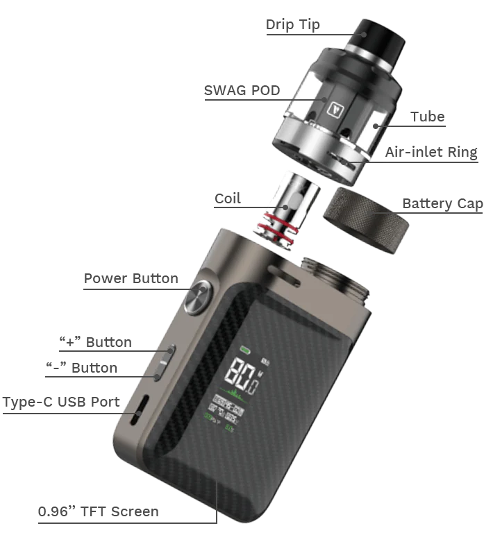 Vaporesso Swag PX80 Pod Mod Starter Kit - Image 8