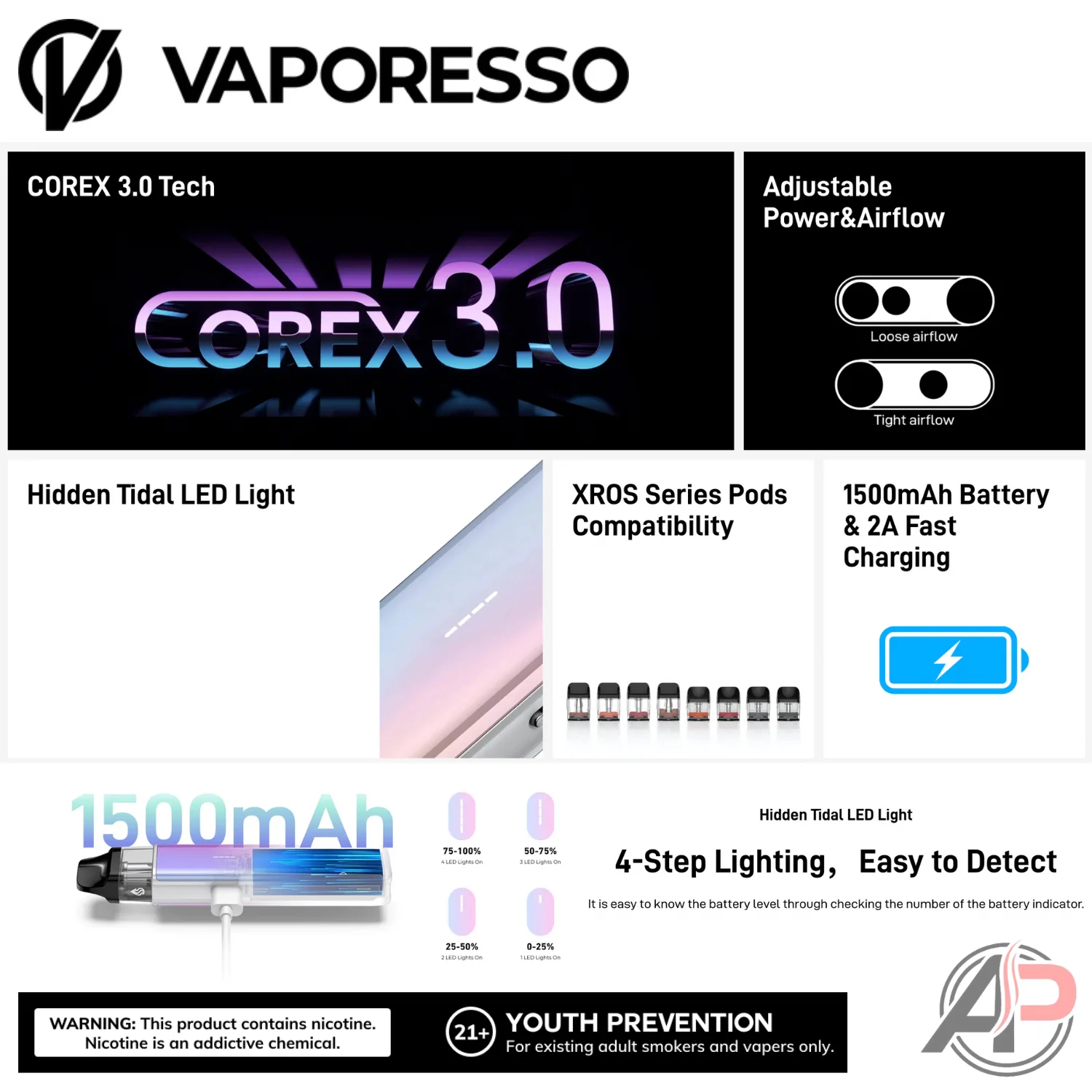 Vaporesso Xros 5 Mini Pod System Starter kit Device - Image 3