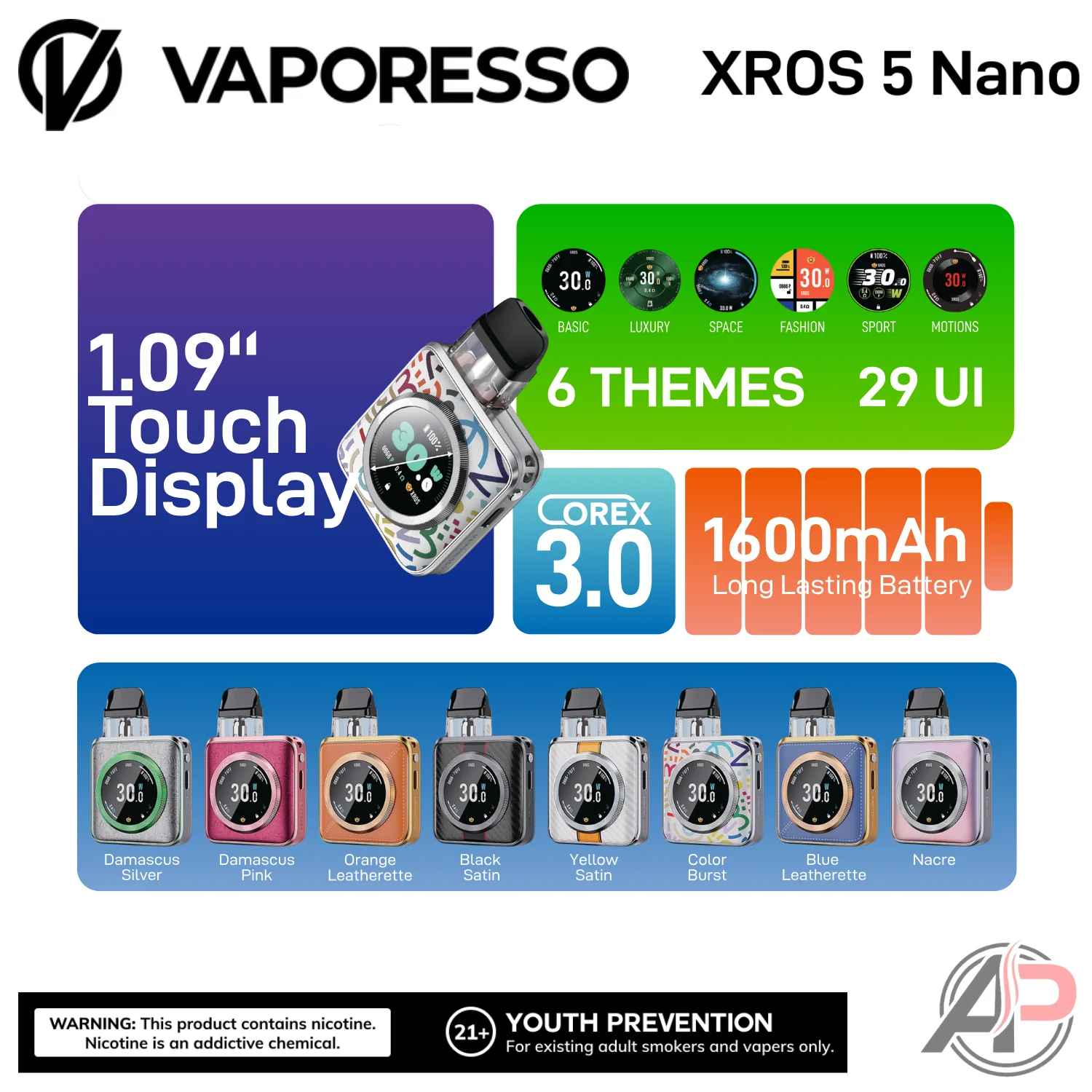 Vaporesso Xros 5 Nano Pod System Starter kit Device - Image 2
