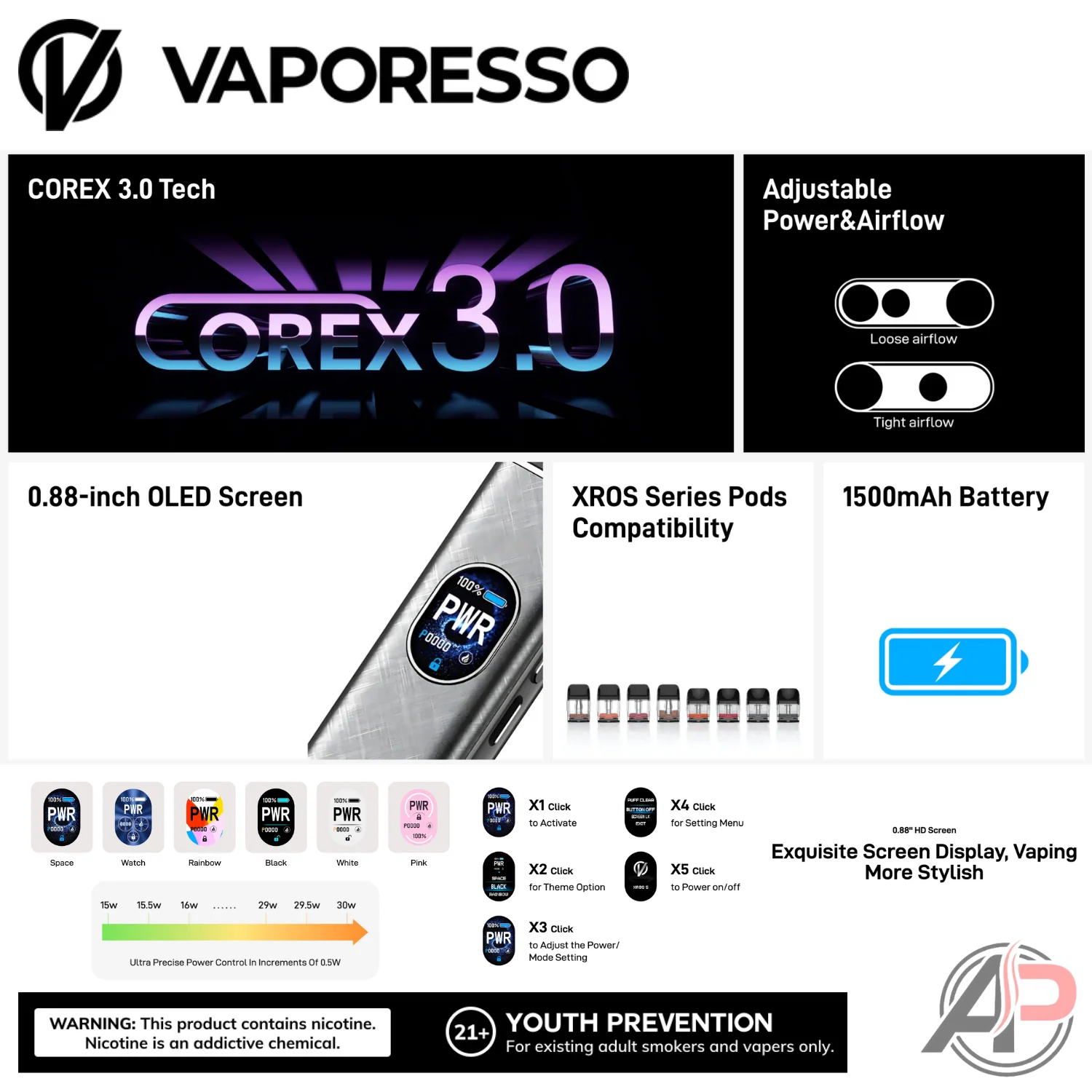 Vaporesso Xros 5 Pod System Starter kit Device - Image 3
