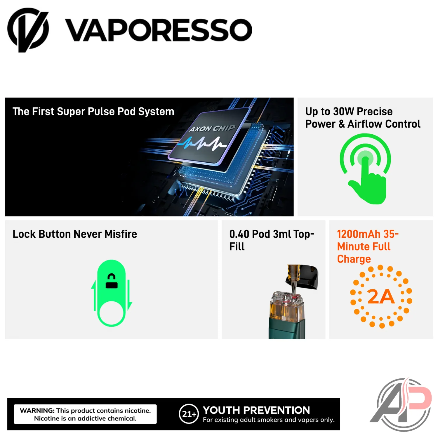 Vaporesso Xros Pro Pod System Starter Kit Device - Image 4