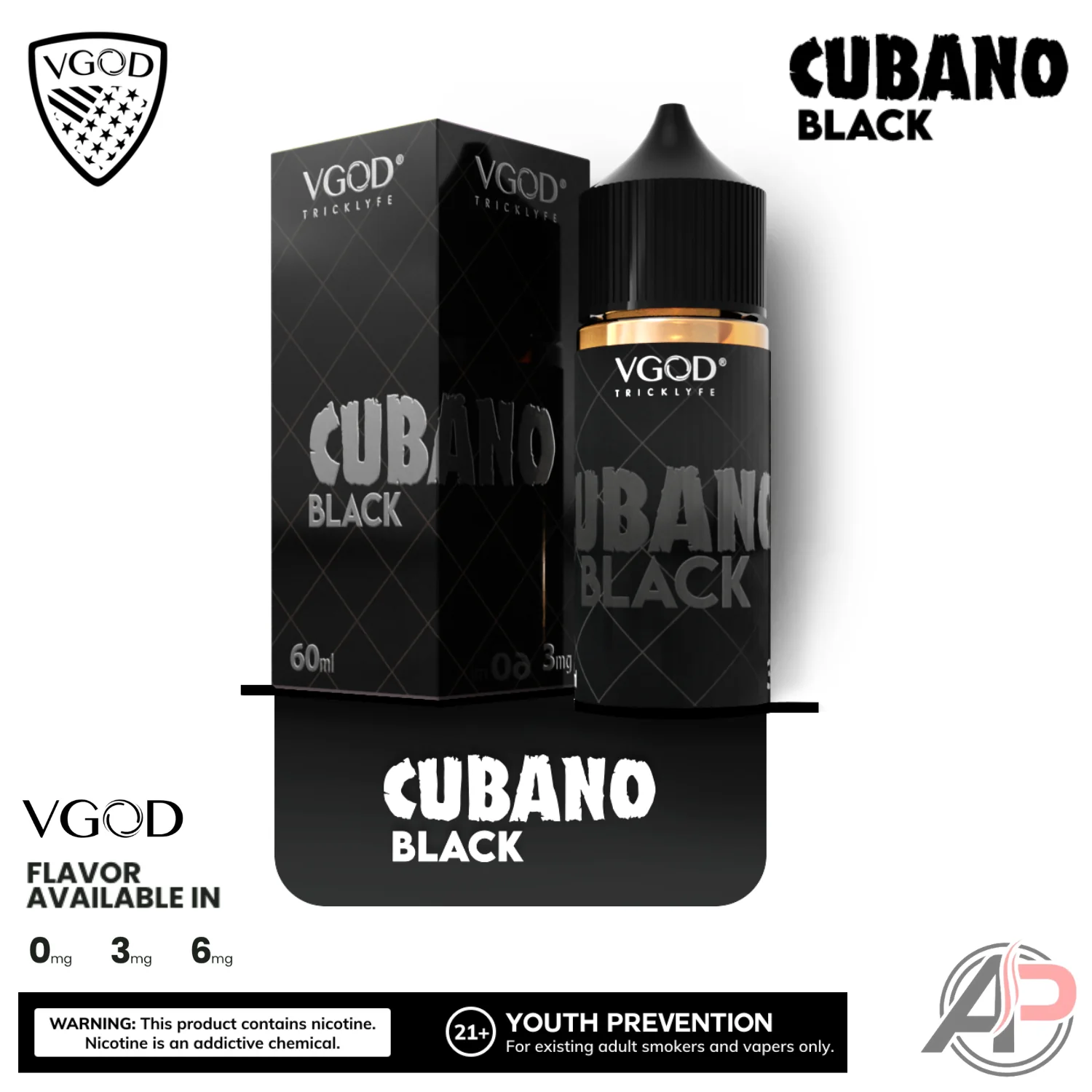Vgod Cubano Black E-Liquid 60mL - Image 2