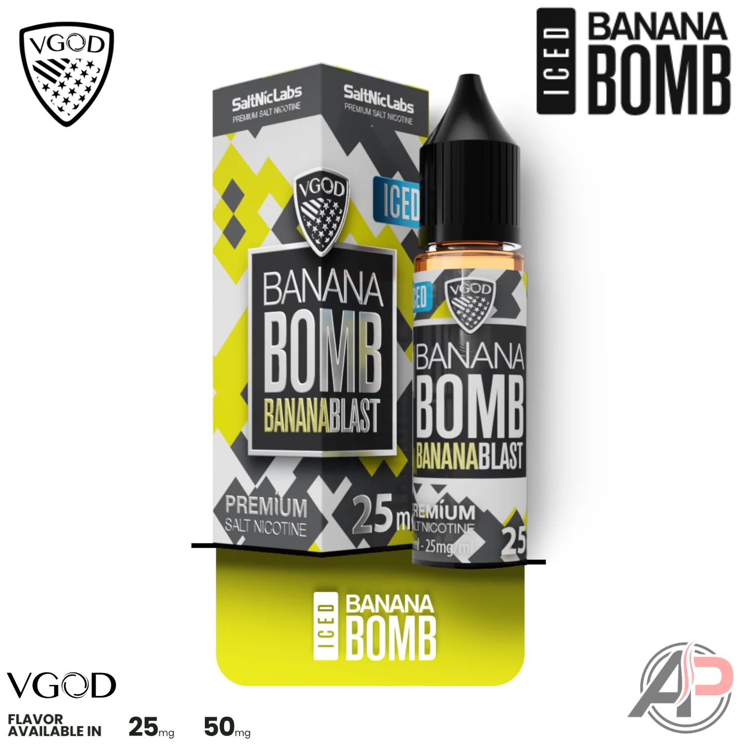 VGOD Iced Banana Bomb 30ml Salt Nic - Image 2