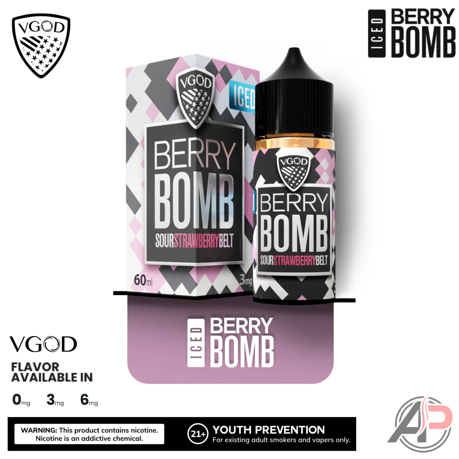 Vgod Iced Berry Bomb E-Liquid 60mL - Image 2