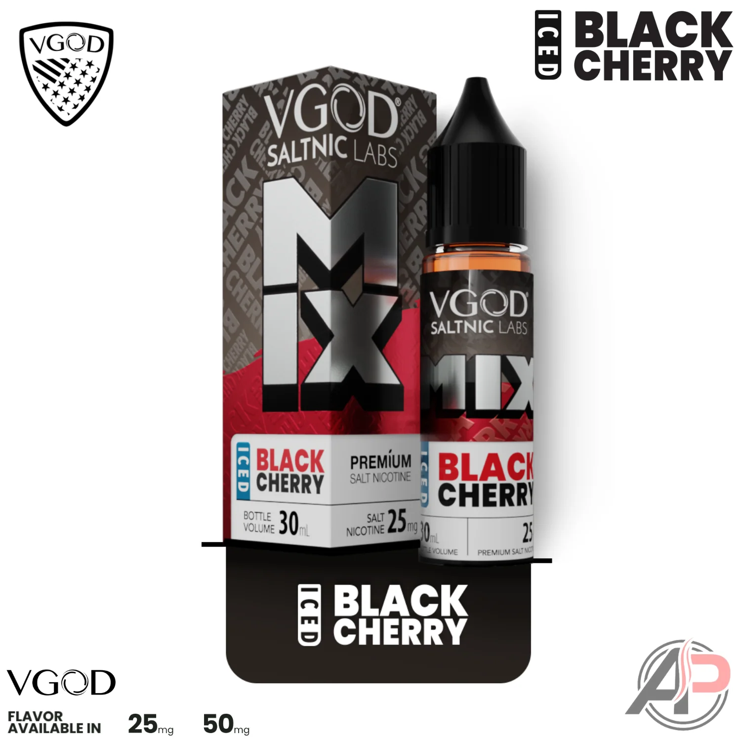 VGOD Mix Iced Black Cherry 30mL Salt Nic - Image 2
