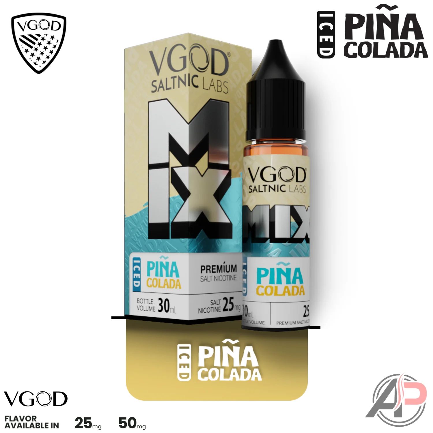 VGOD Mix Iced Pina Colada 30mL Salt Nic - Image 2