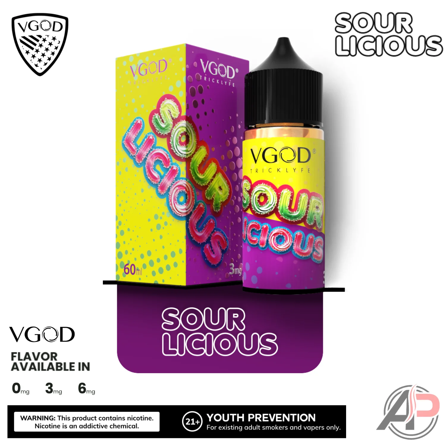 Vgod Sourlicious E-Liquid 60mL - Image 2