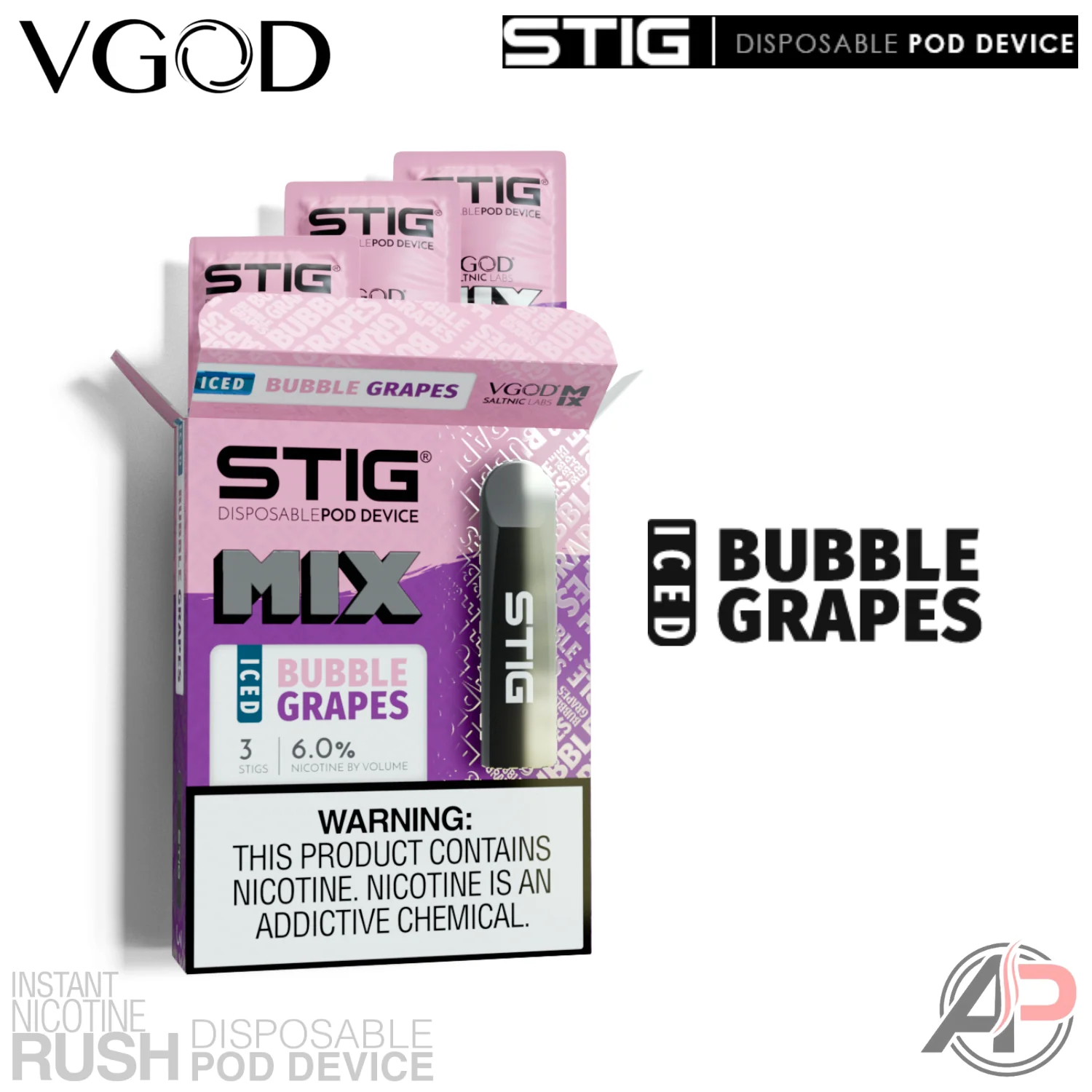 Vgod Stig Disposable Vape Device 3 Pack - Image 13