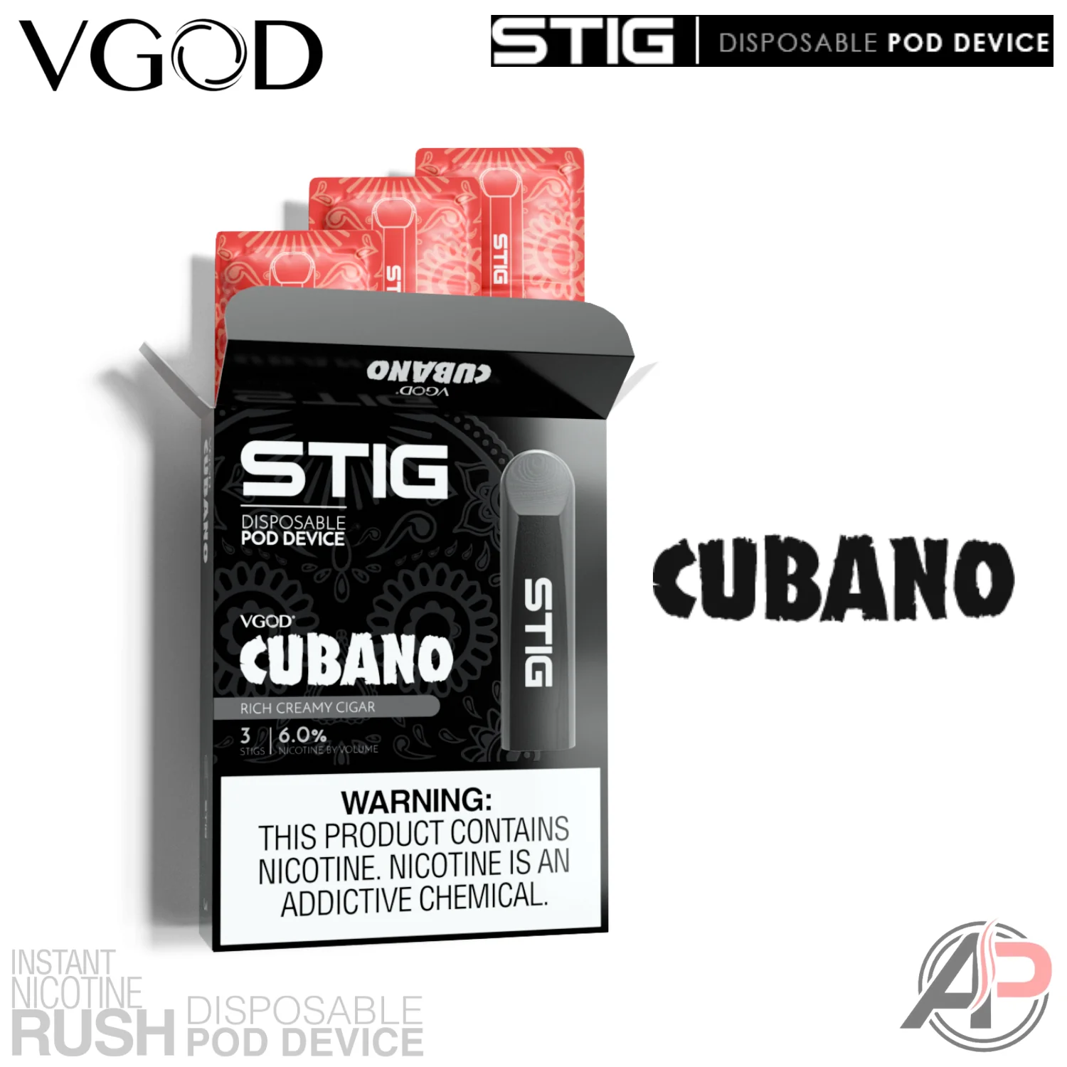 Vgod Stig Disposable Vape Device 3 Pack - Image 4