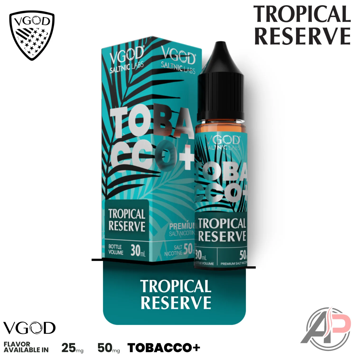 VGOD Tobacco Plus Tropical Reserve 30mL Salt Nic - Image 2