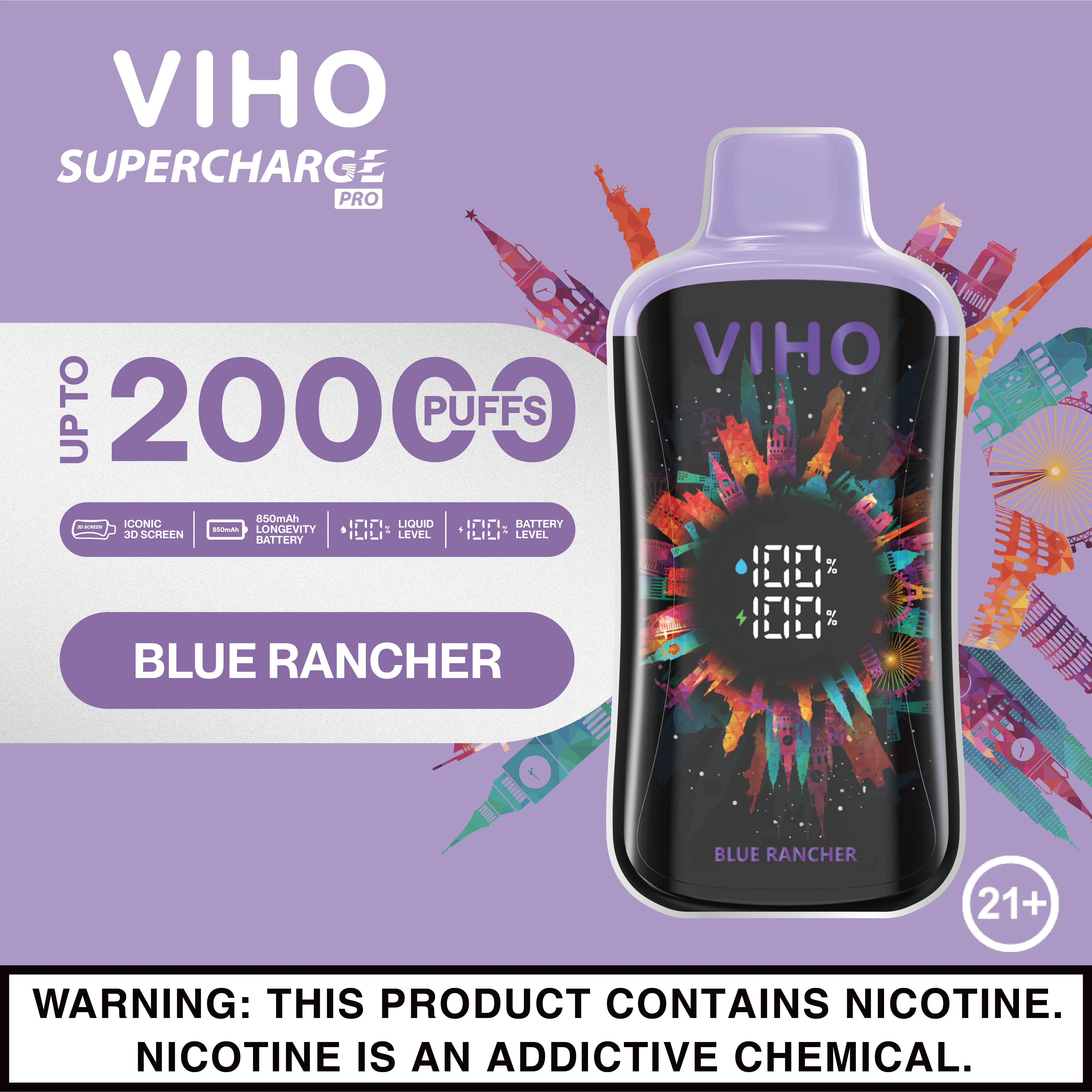 Viho Supercharge Pro 20000 Puffs Disposable Vape Device - Image 18