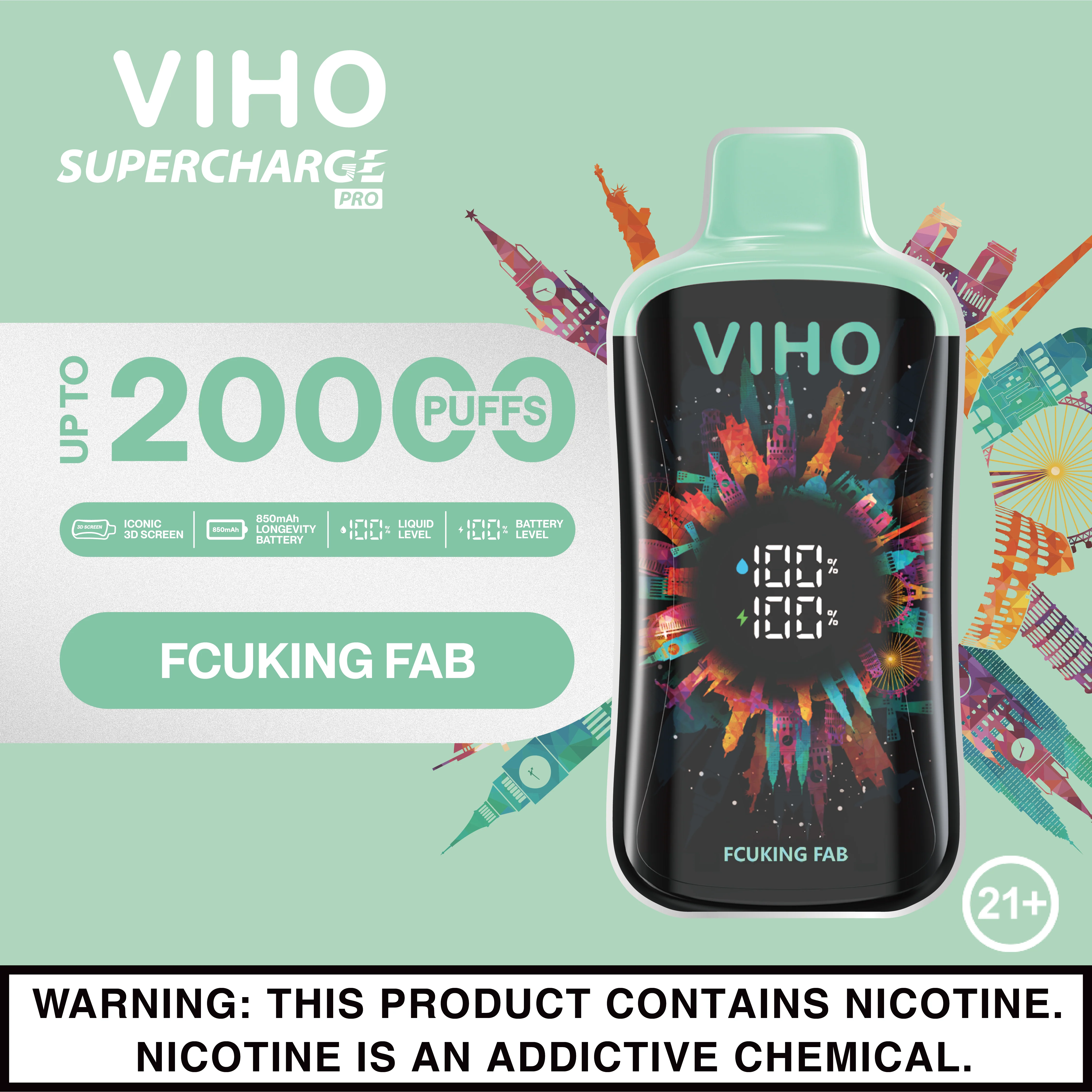 Viho Supercharge Pro 20000 Puffs Disposable Vape Device - Image 20