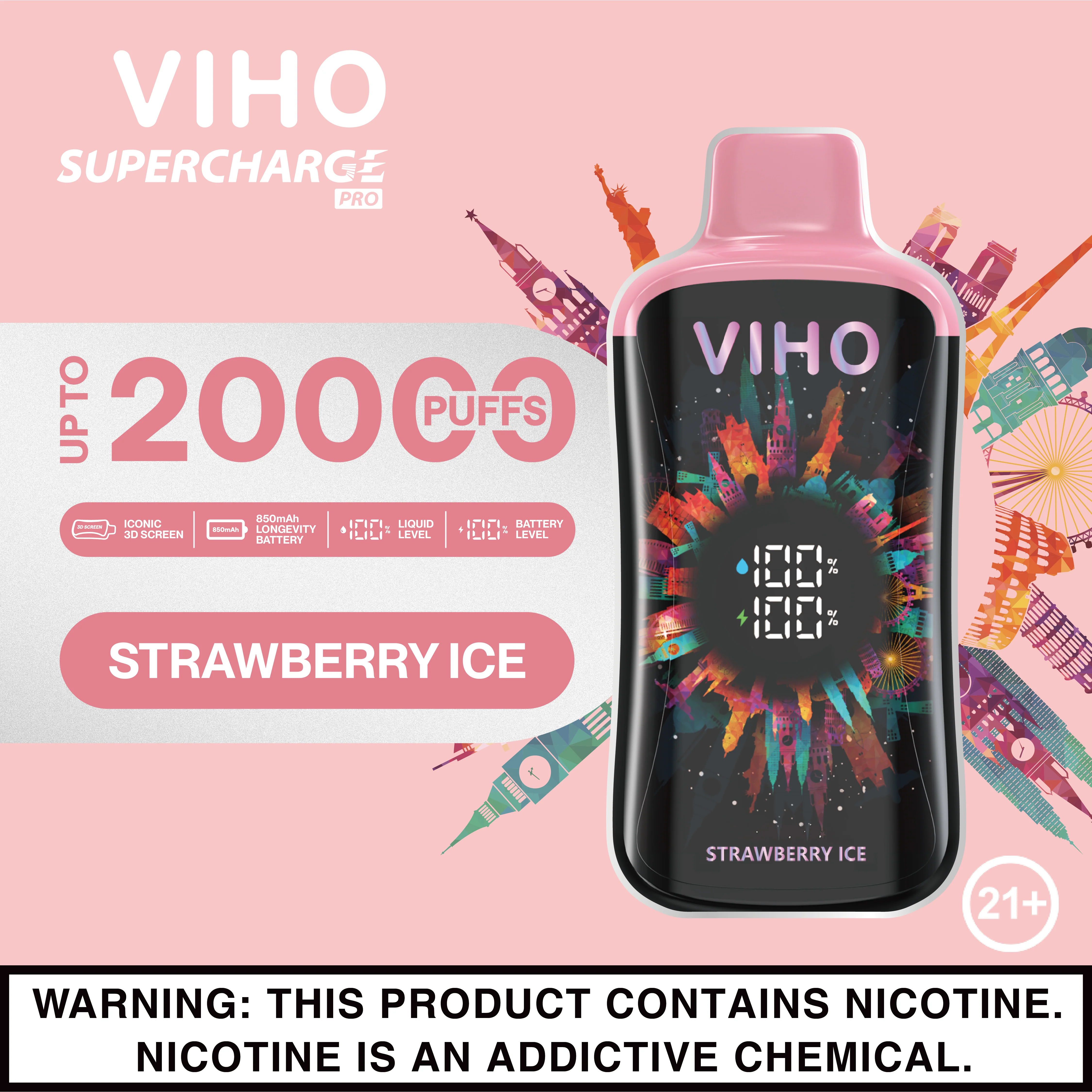 Viho Supercharge Pro 20000 Puffs Disposable Vape Device - Image 24