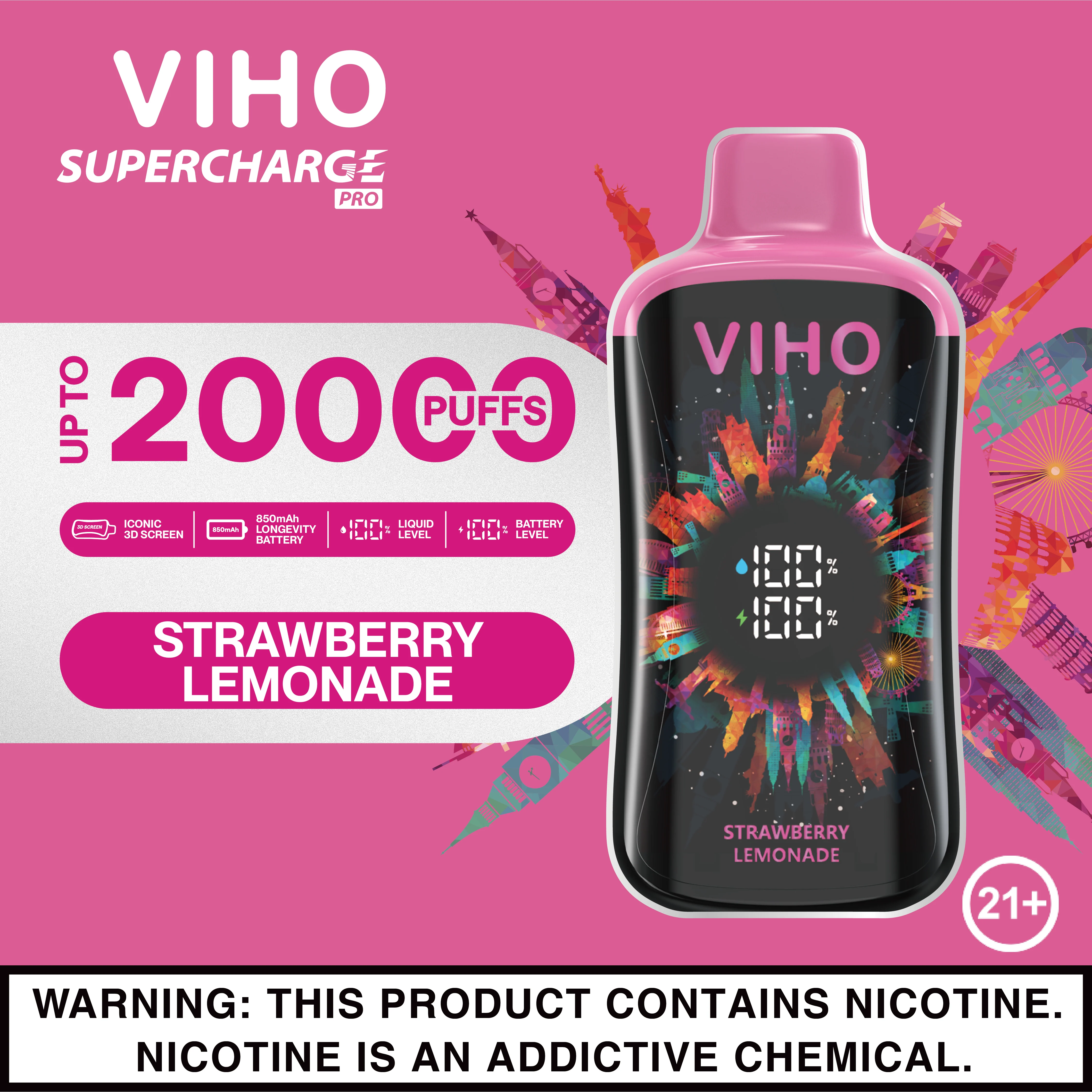 Viho Supercharge Pro 20000 Puffs Disposable Vape Device - Image 25