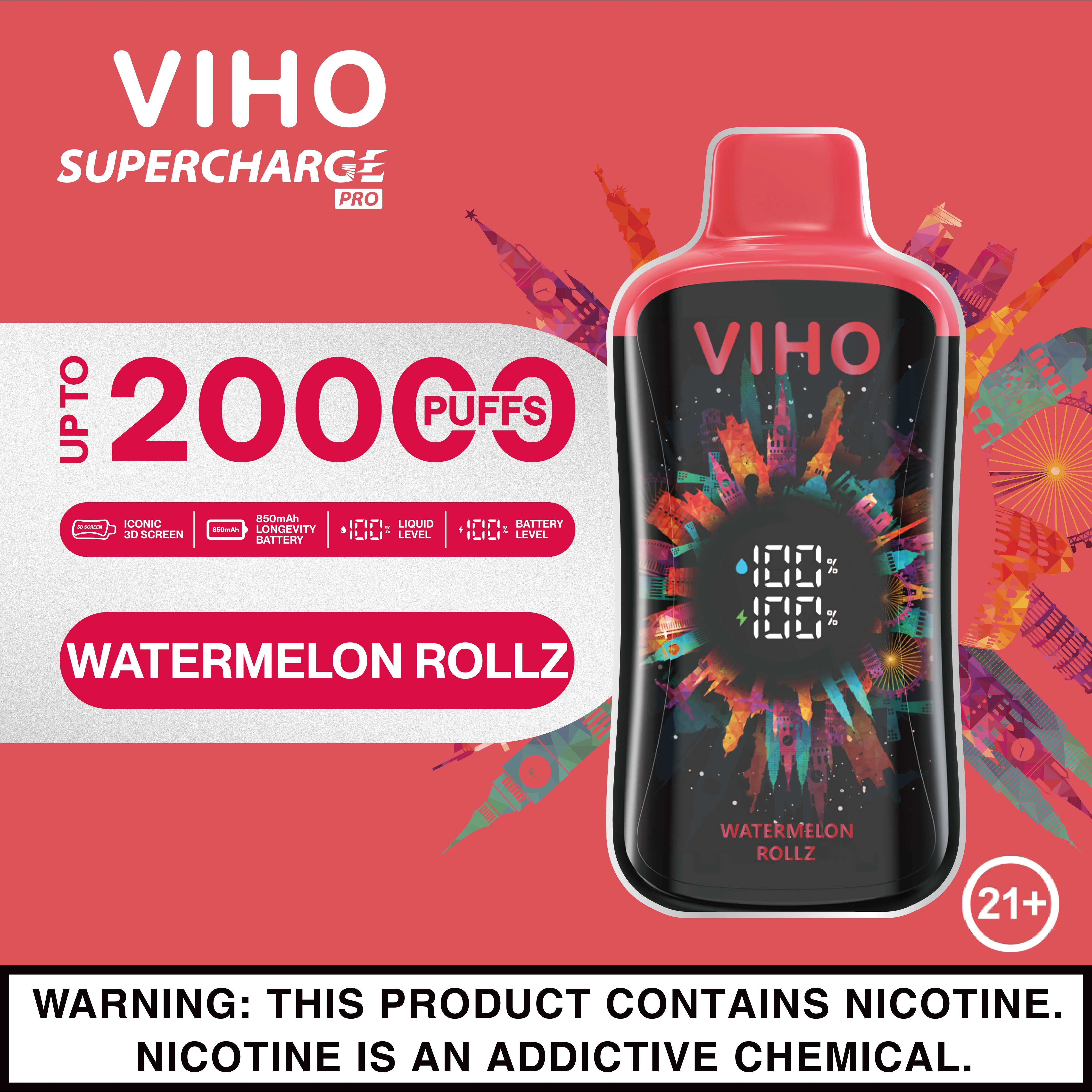 Viho Supercharge Pro 20000 Puffs Disposable Vape Device - Image 27