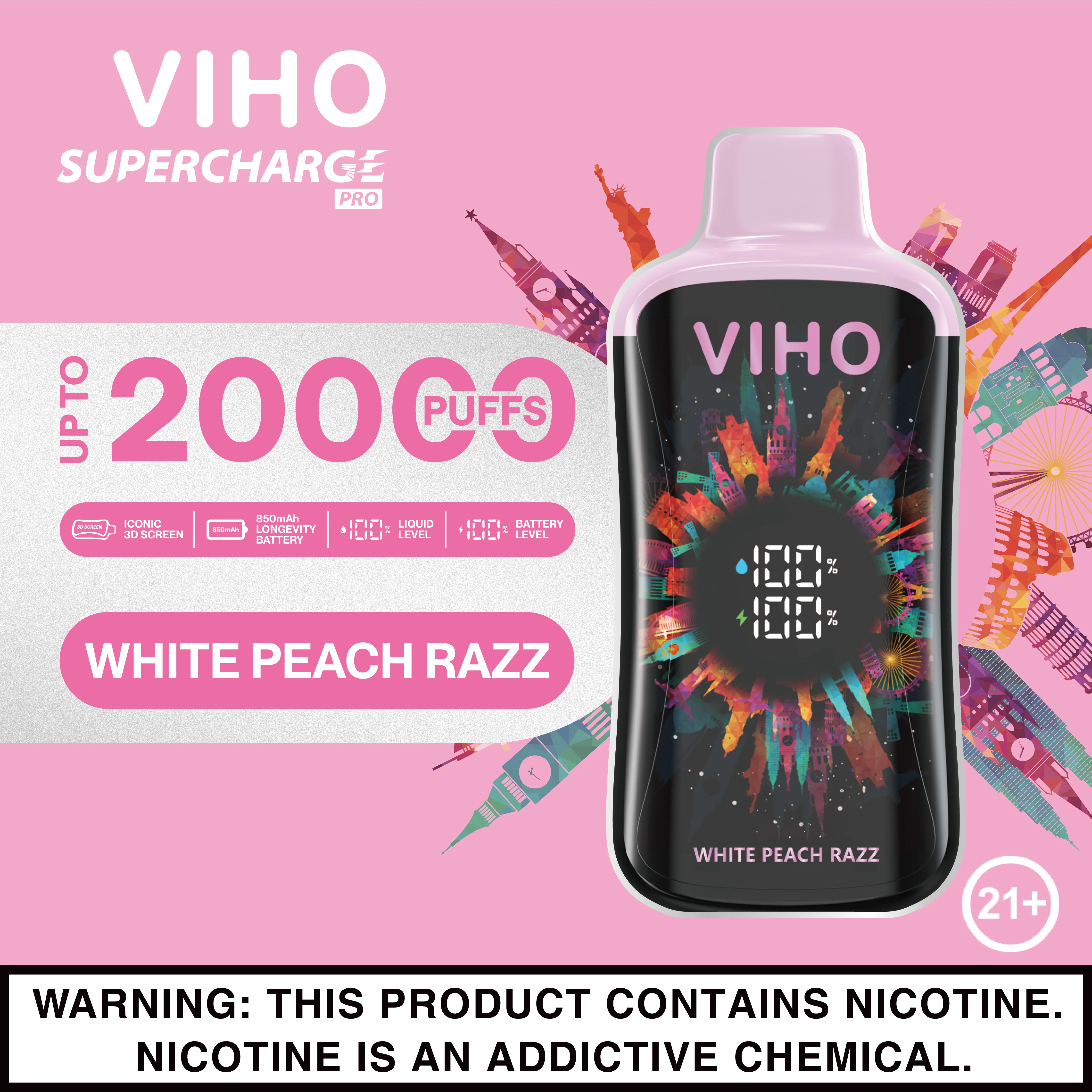 Viho Supercharge Pro 20000 Puffs Disposable Vape Device - Image 28