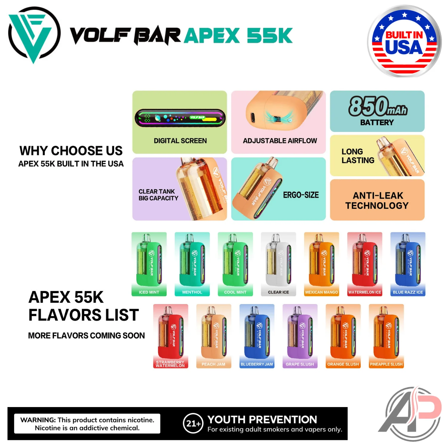 Volf Bar Apex 55,000 Puffs Disposable Vape Device - Image 3