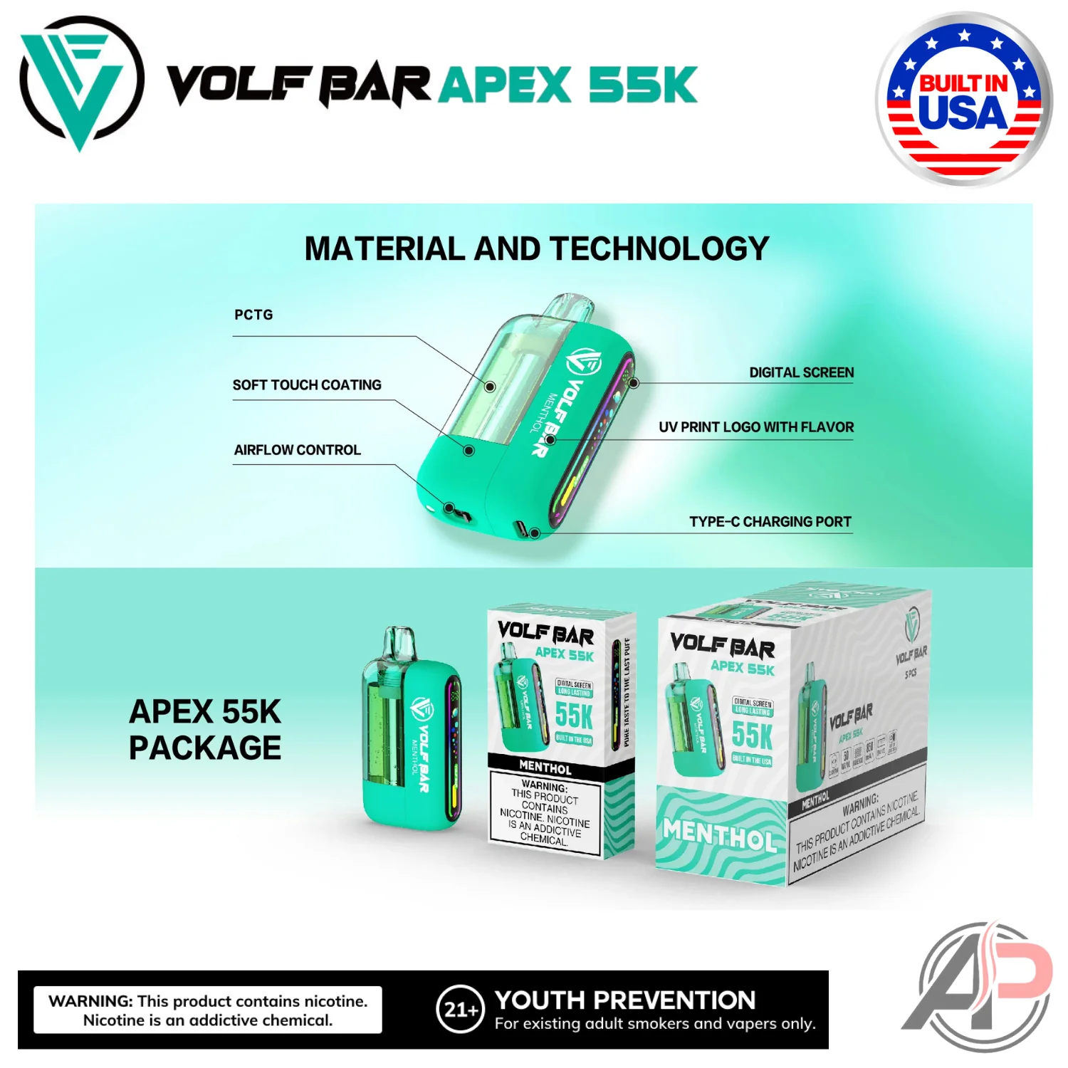 Volf Bar Apex 55,000 Puffs Disposable Vape Device - Image 4