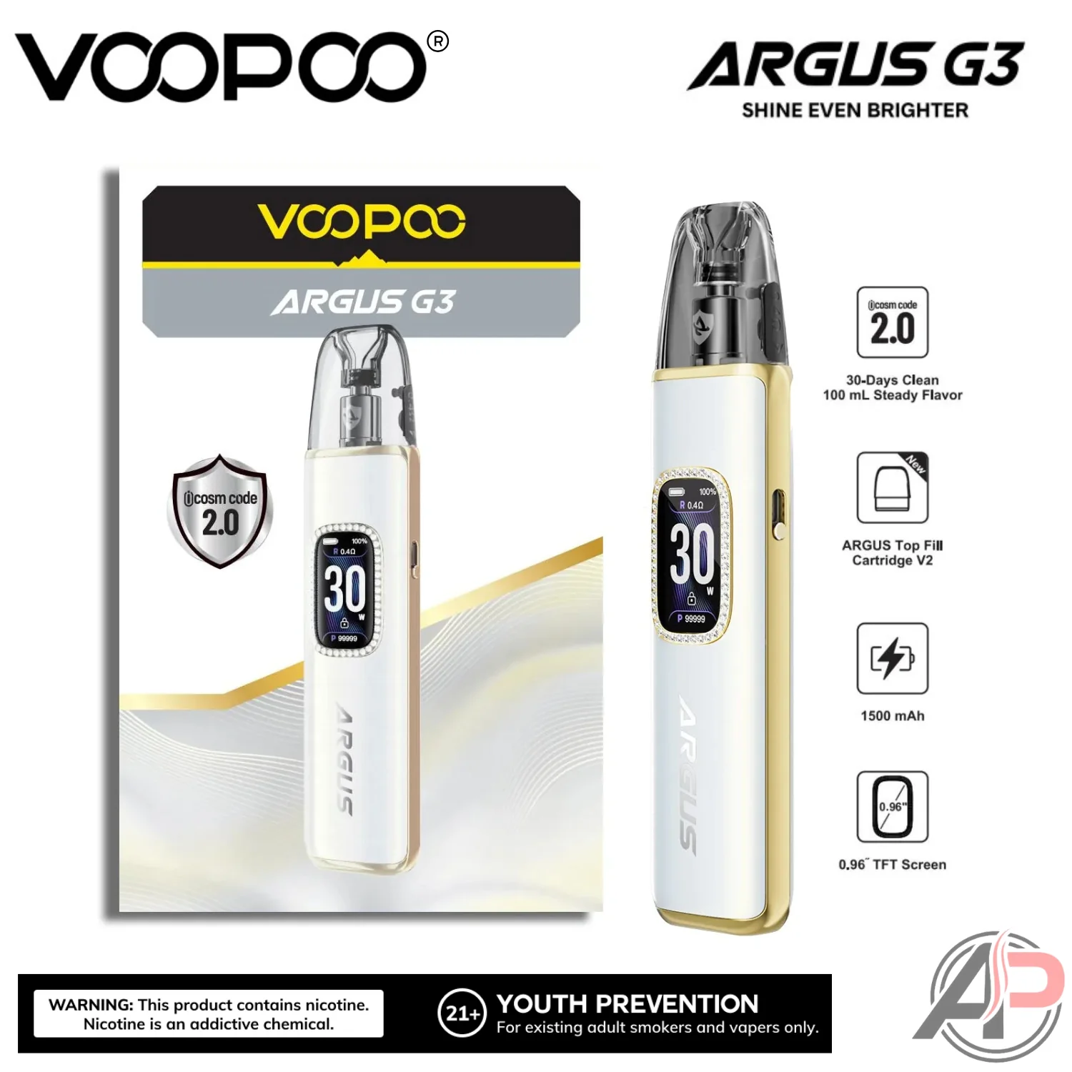 Voopoo Argus G3 30w Pod System Starter Kit Device - Image 10