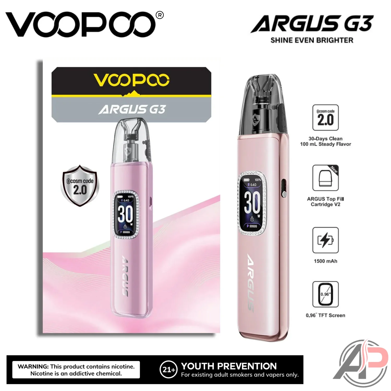 Voopoo Argus G3 30w Pod System Starter Kit Device - Image 11