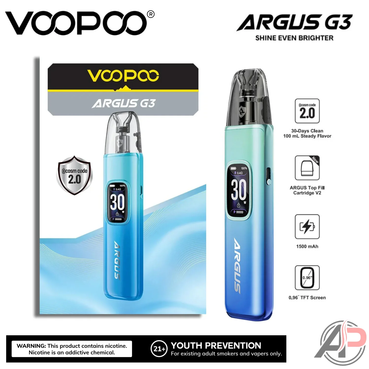 Voopoo Argus G3 30w Pod System Starter Kit Device - Image 12
