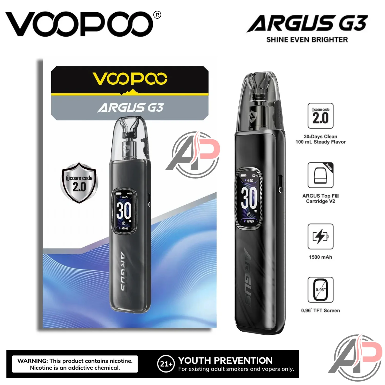 Voopoo Argus G3 30w Pod System Starter Kit Device - Image 14